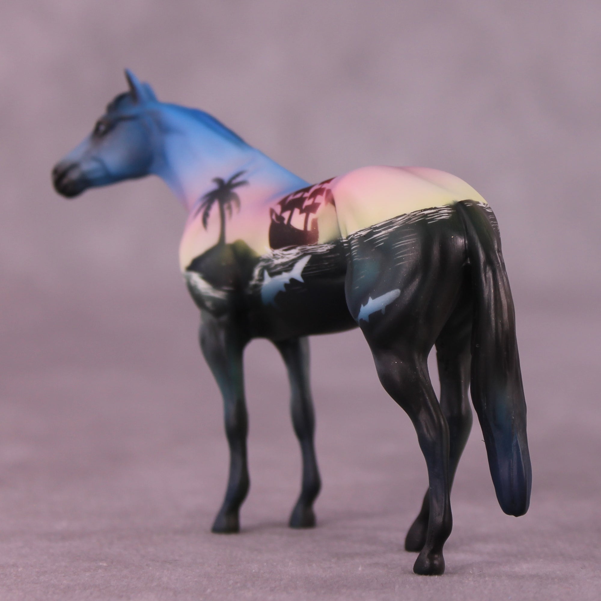 Troubled Water OOAK Stock Horse Chip by Kike Duarte SCD25
