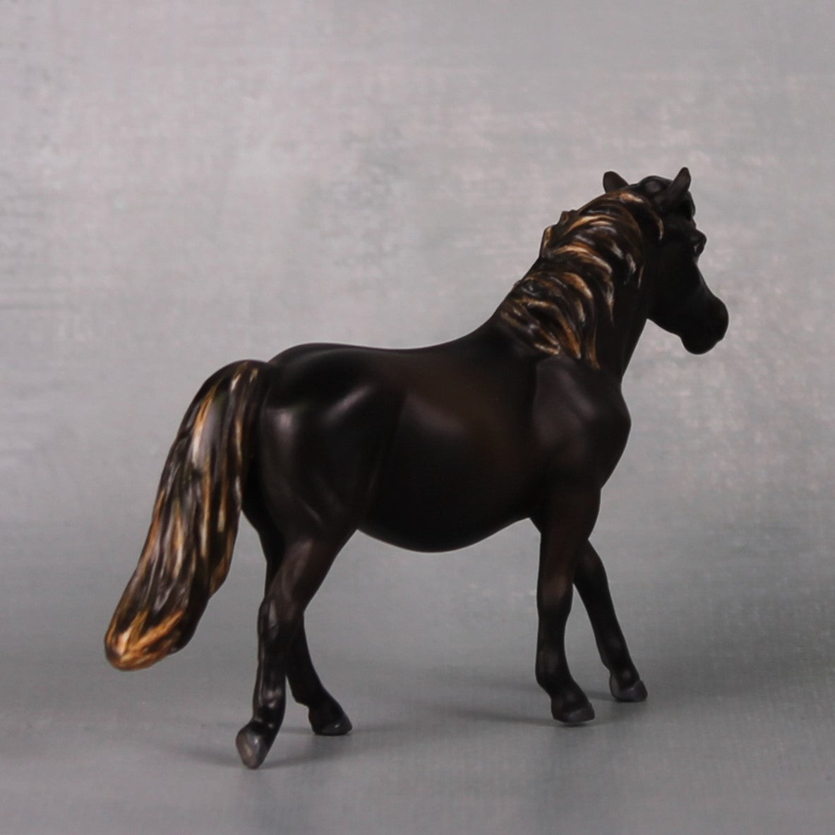 Chip Off The Ole Black OOAK Black Pony Chip  By Maggie Jenner-Bennett LHS24 MHP