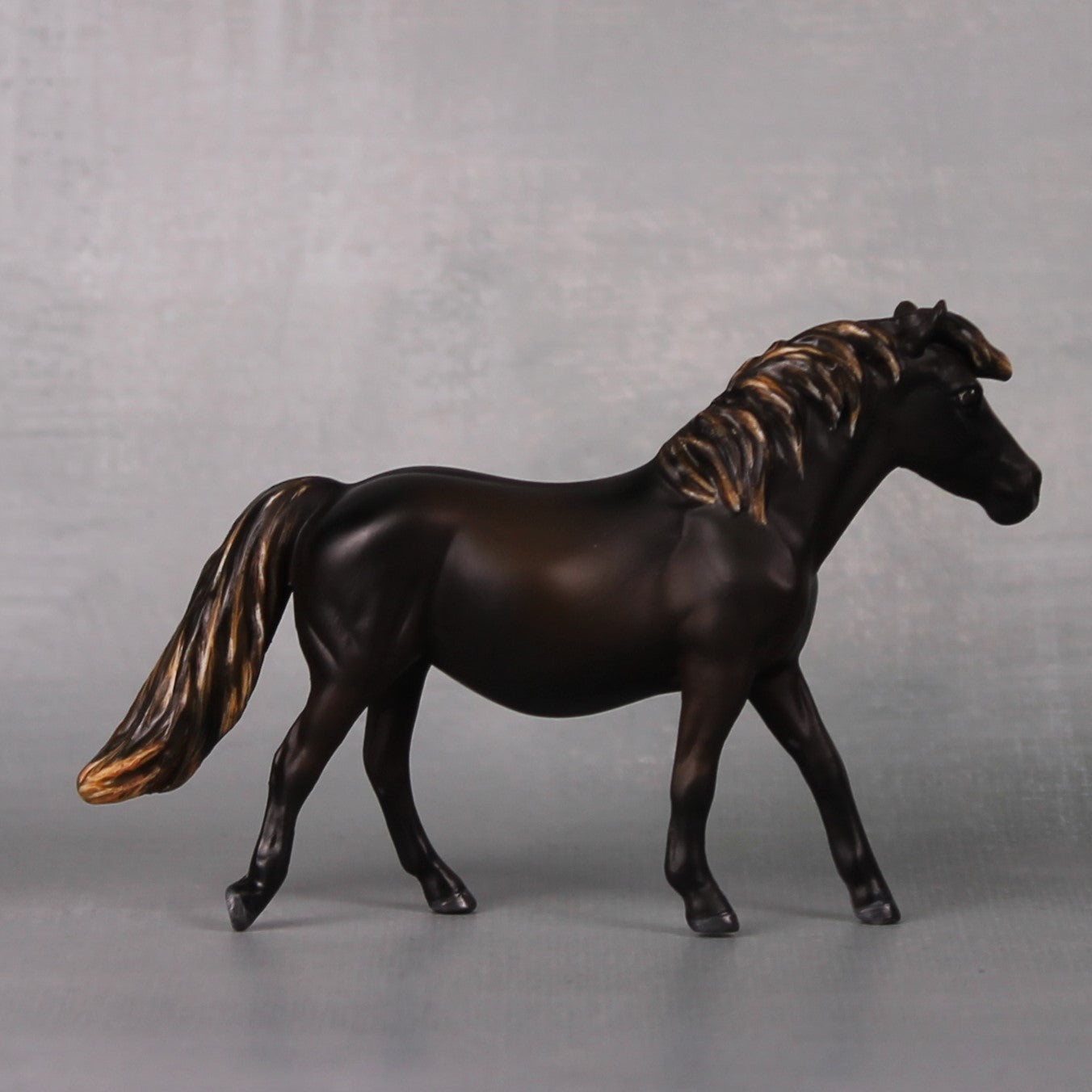 Chip Off The Ole Black OOAK Black Pony Chip  By Maggie Jenner-Bennett LHS24 MHP