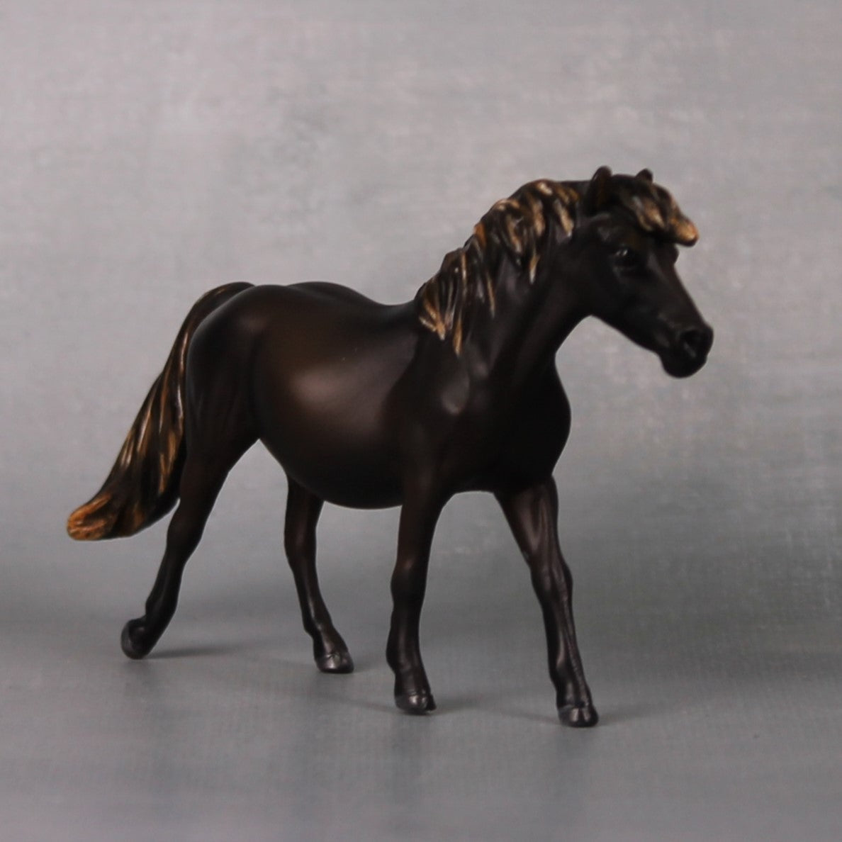 Chip Off The Ole Black OOAK Black Pony Chip  By Maggie Jenner-Bennett LHS24 MHP
