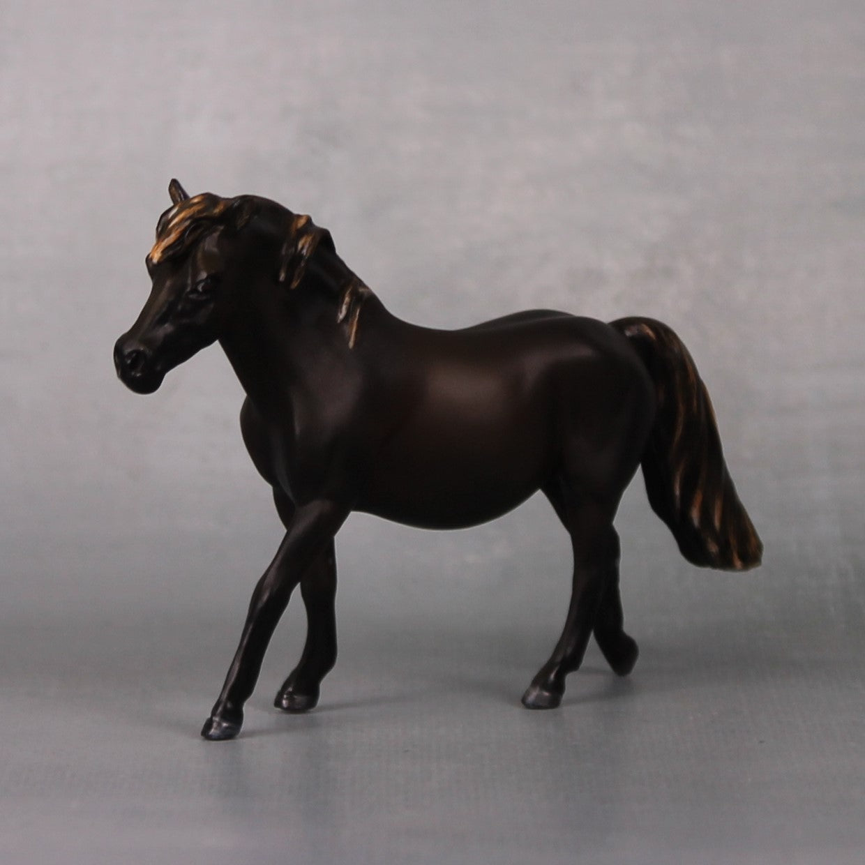 Chip Off The Ole Black OOAK Black Pony Chip  By Maggie Jenner-Bennett LHS24 MHP