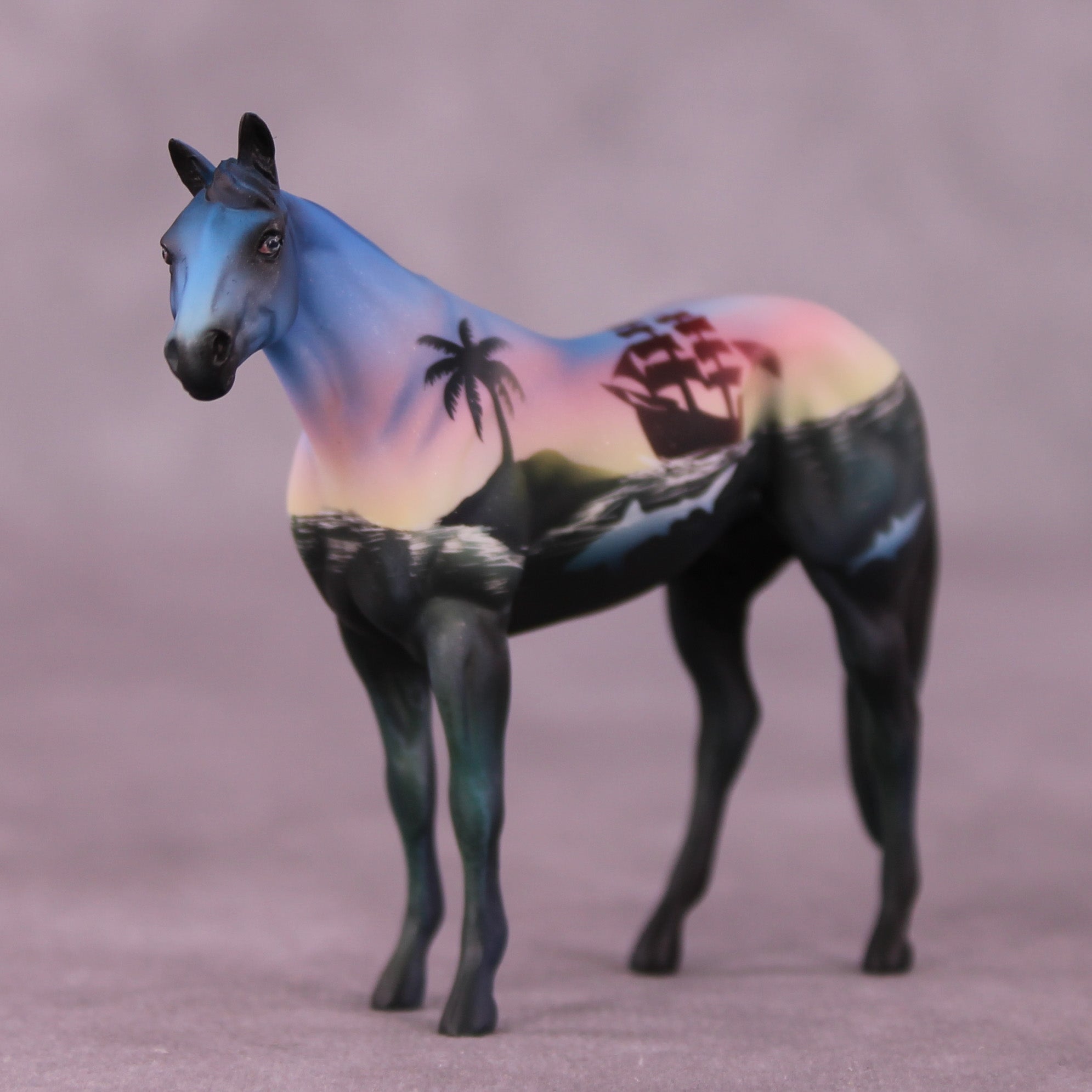 Troubled Water OOAK Stock Horse Chip by Kike Duarte SCD25