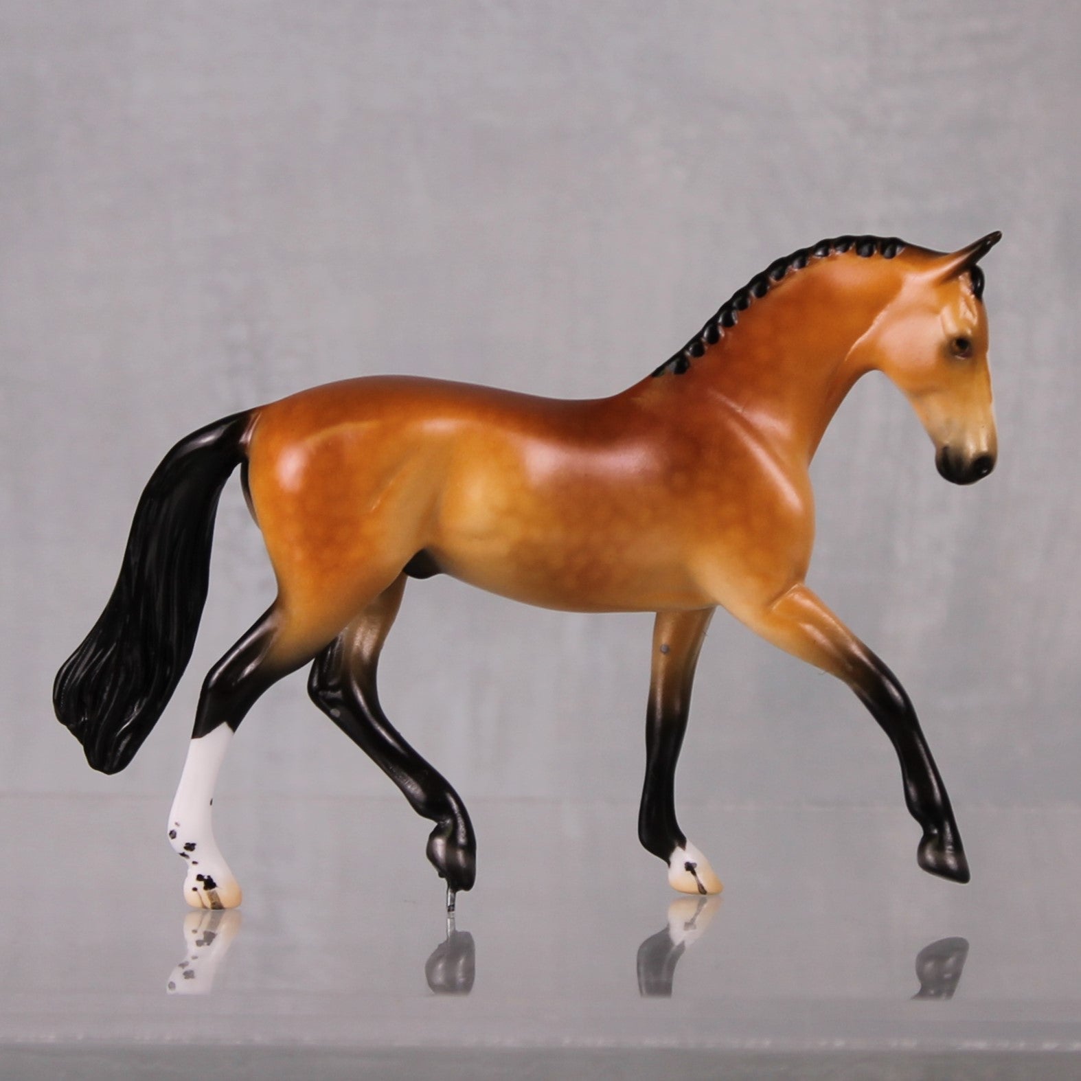 SAMPLE Toffee Apple Two Step - LE-5 Event Run Bay with Chrome Custom Warmblood Chip By Ellen Robbins LHS24 Run