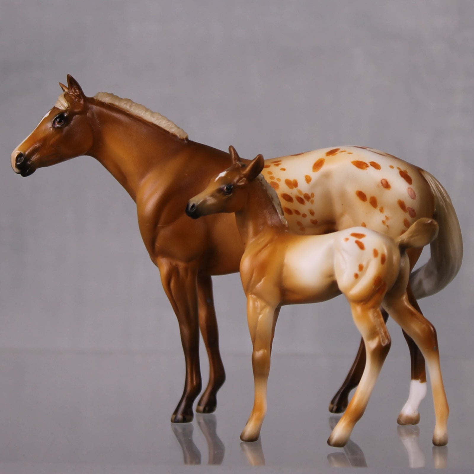 SAMPLE SET Pumpkin Spice and Cinnamon LE-10 Event Run Custom Chestnut Appaloosa Stock Chip and Custom Chip Foal Set By Julie Keim LHS24