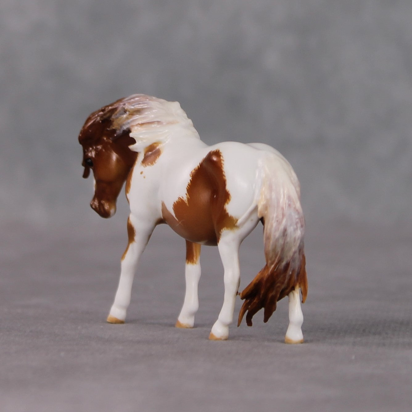 "Pop Tart" OOAK Custom Chestnut Pinto Pony Chip By Kristin Cermele - Gemstone Series