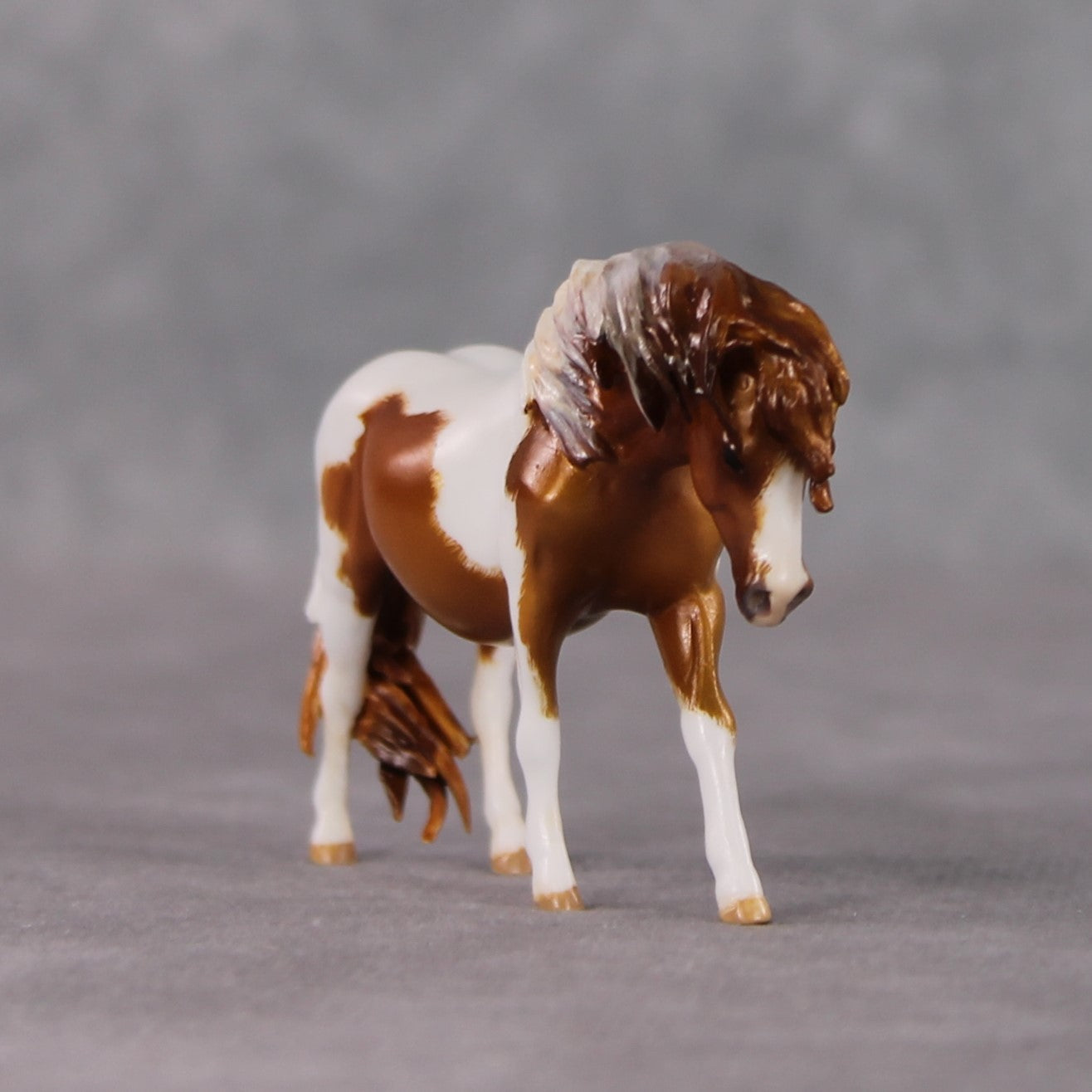 "Pop Tart" OOAK Custom Chestnut Pinto Pony Chip By Kristin Cermele - Gemstone Series