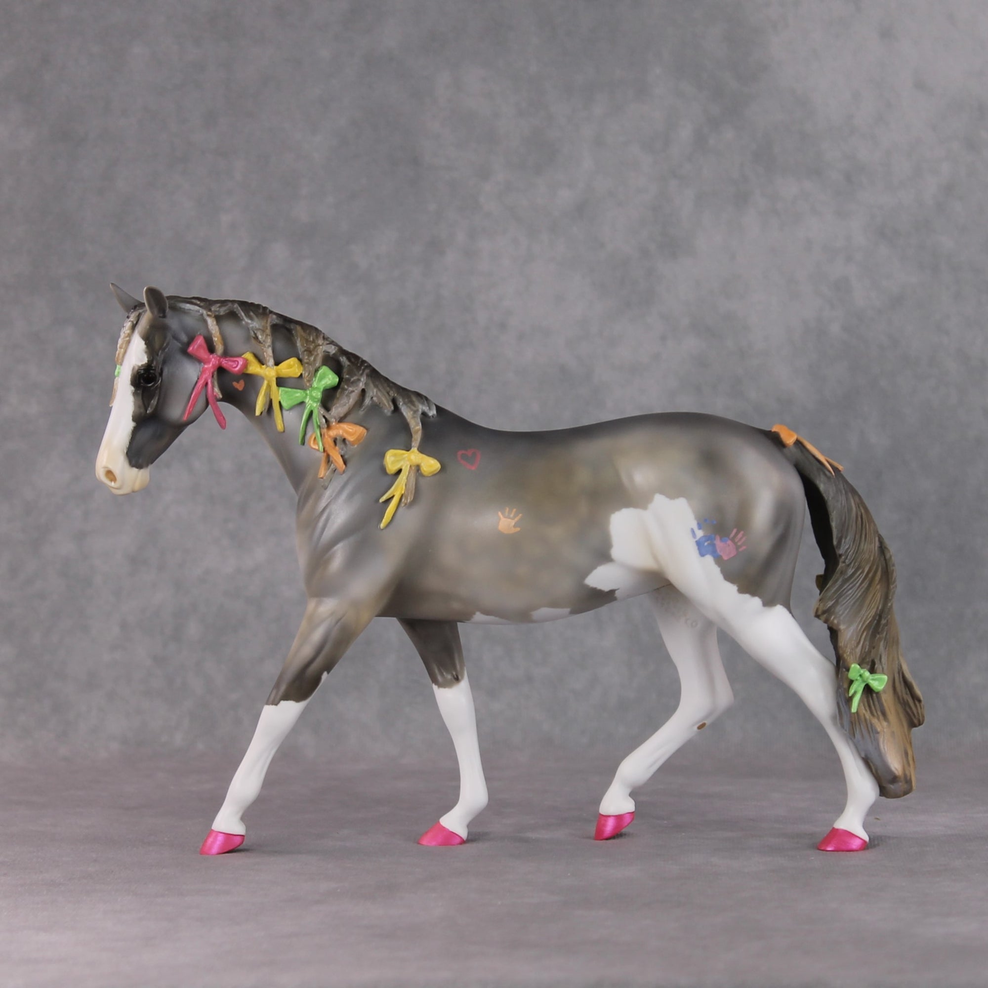 "The Babysitter" I OOAK Custom Soft Dapple Grey Sabino Pony Stone By Kristin Cermele - Gemstone Series