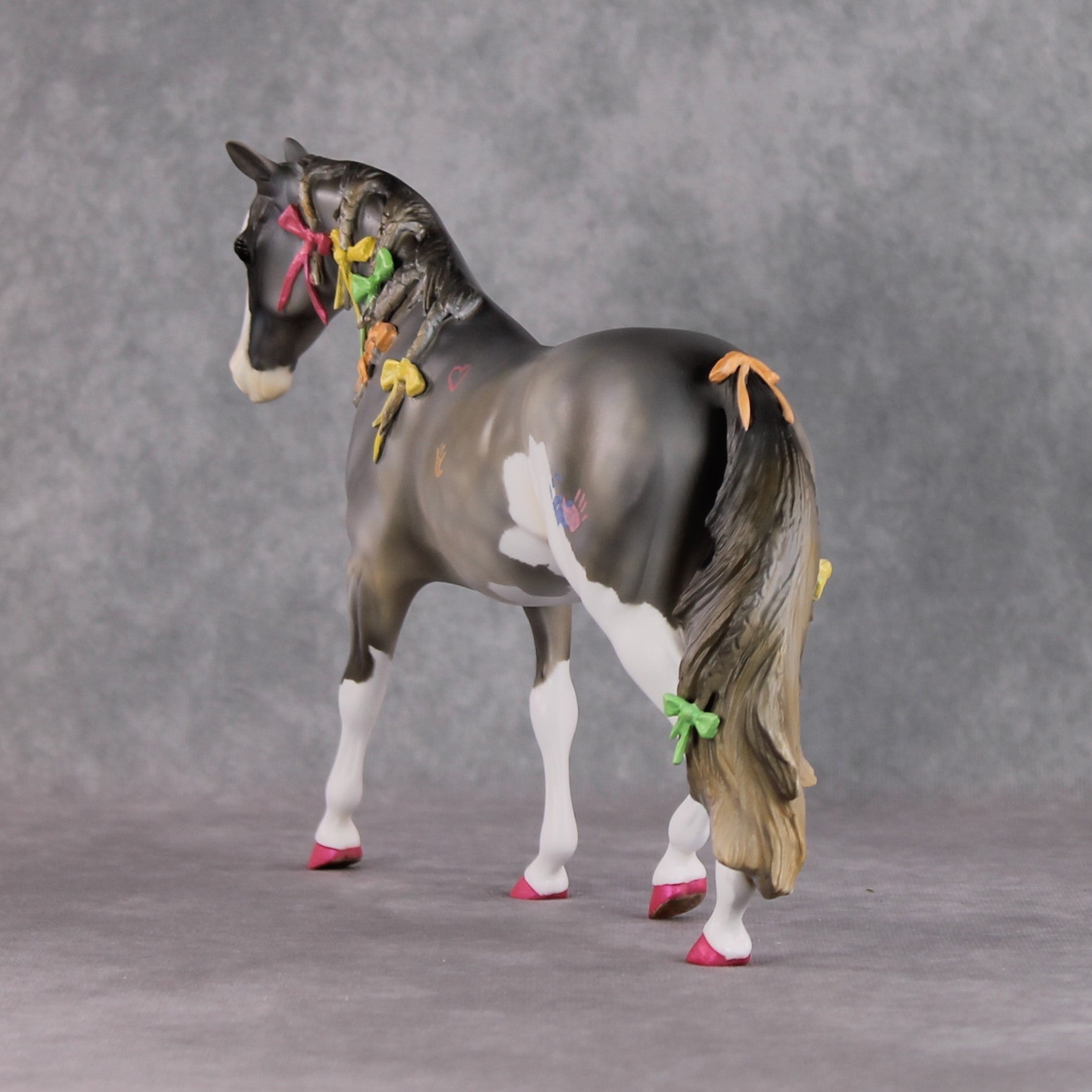 "The Babysitter" I OOAK Custom Soft Dapple Grey Sabino Pony Stone By Kristin Cermele - Gemstone Series