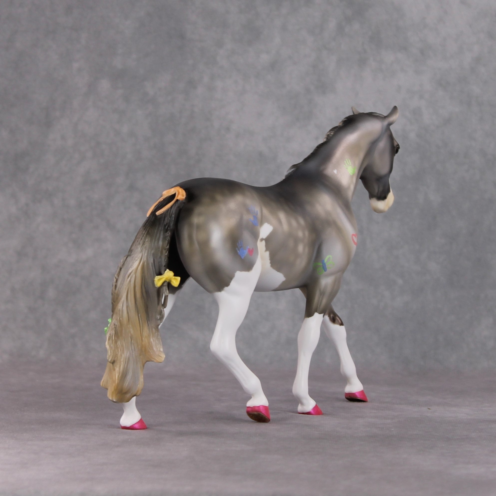 "The Babysitter" I OOAK Custom Soft Dapple Grey Sabino Pony Stone By Kristin Cermele - Gemstone Series