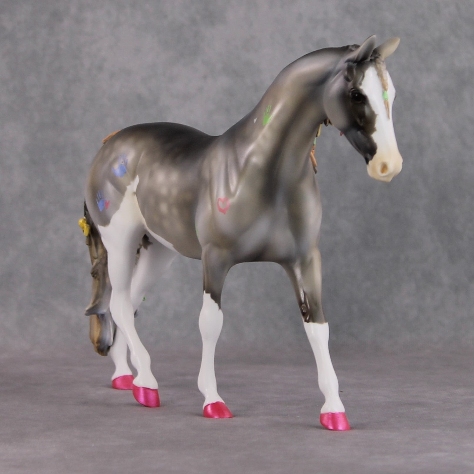 "The Babysitter" I OOAK Custom Soft Dapple Grey Sabino Pony Stone By Kristin Cermele - Gemstone Series