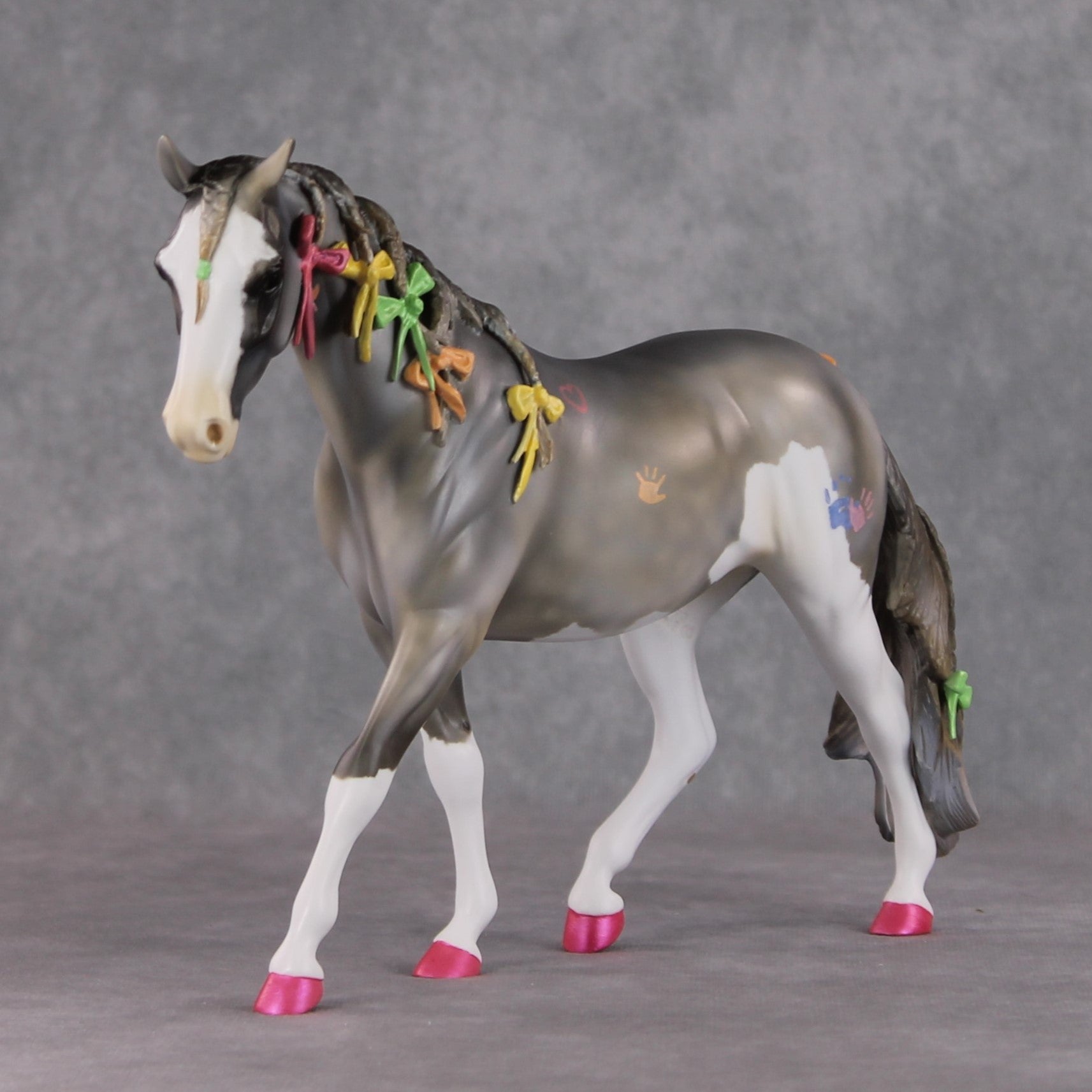 "The Babysitter" I OOAK Custom Soft Dapple Grey Sabino Pony Stone By Kristin Cermele - Gemstone Series