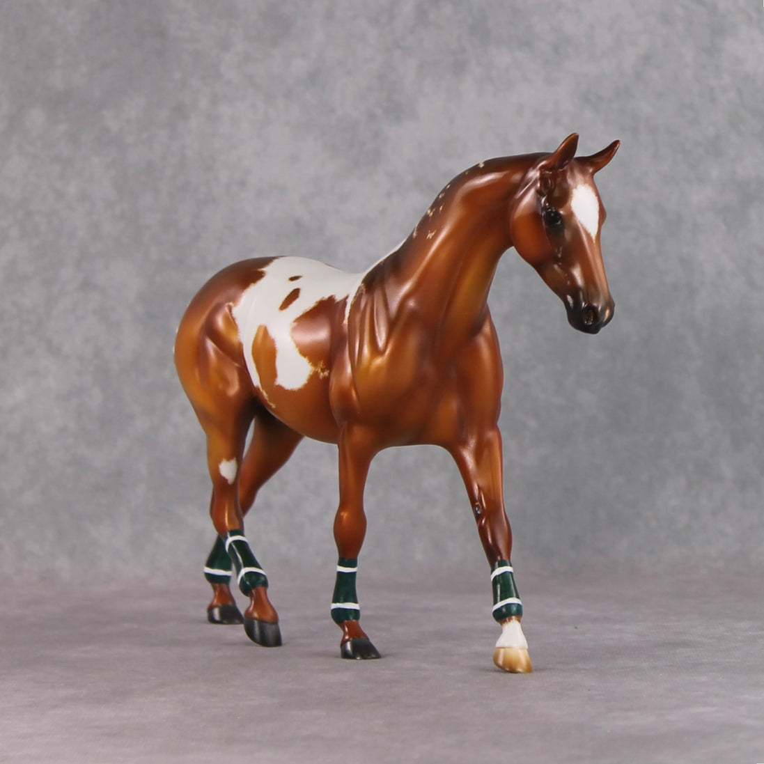 "Argentine" OOAK Custom Chestnut Manchado Pony Stone By Kristen Cermele -Gemstone Series