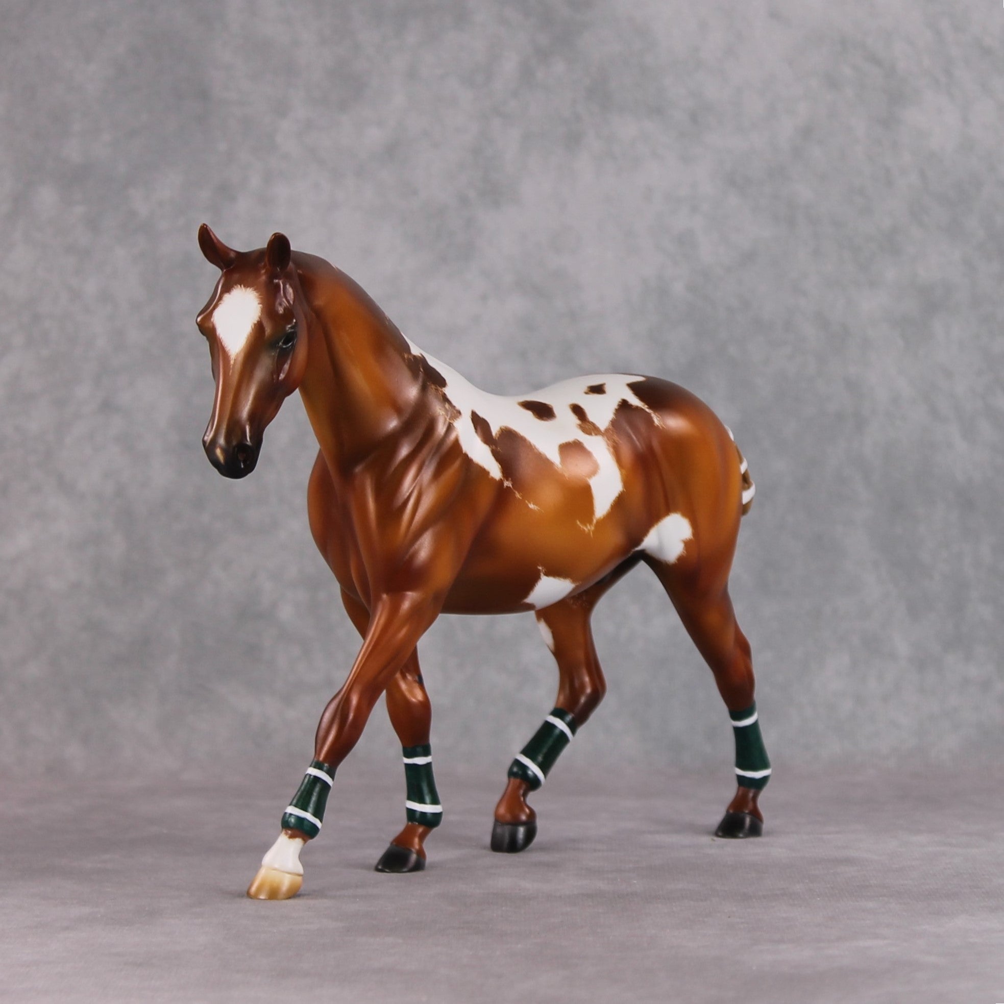 "Argentine" OOAK Custom Chestnut Manchado Pony Stone By Kristin Cermele -Gemstone Series