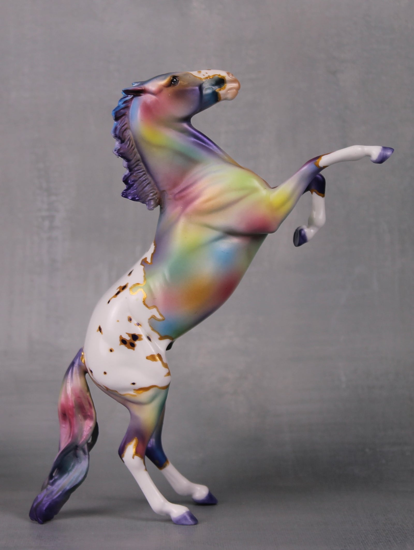 SAMPLE Serving LE-5 Event Run Decorator Appaloosa Rearing Pebble By Dawn Quick LHS24