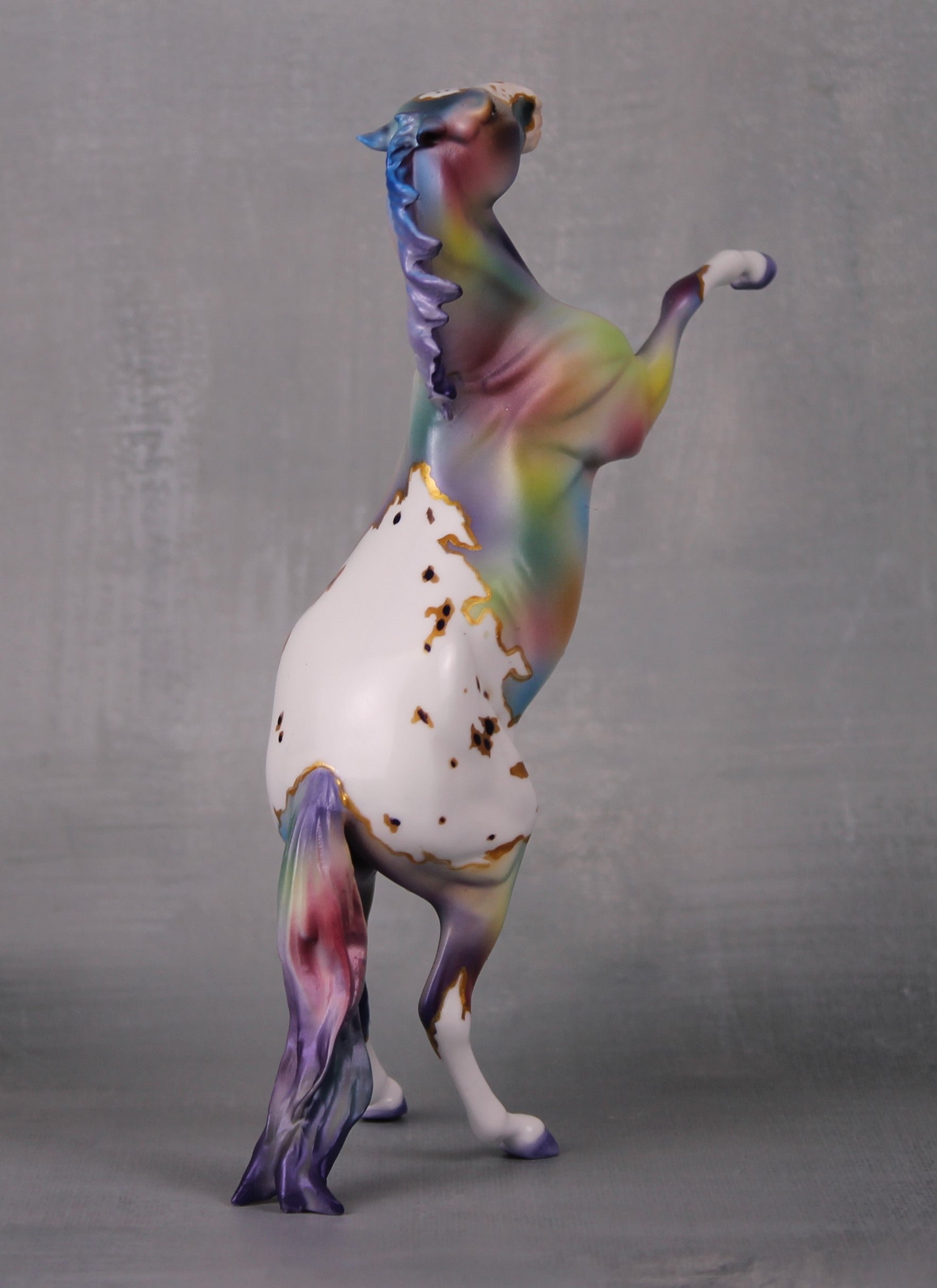 SAMPLE Serving LE-5 Event Run Decorator Appaloosa Rearing Pebble By Dawn Quick LHS24