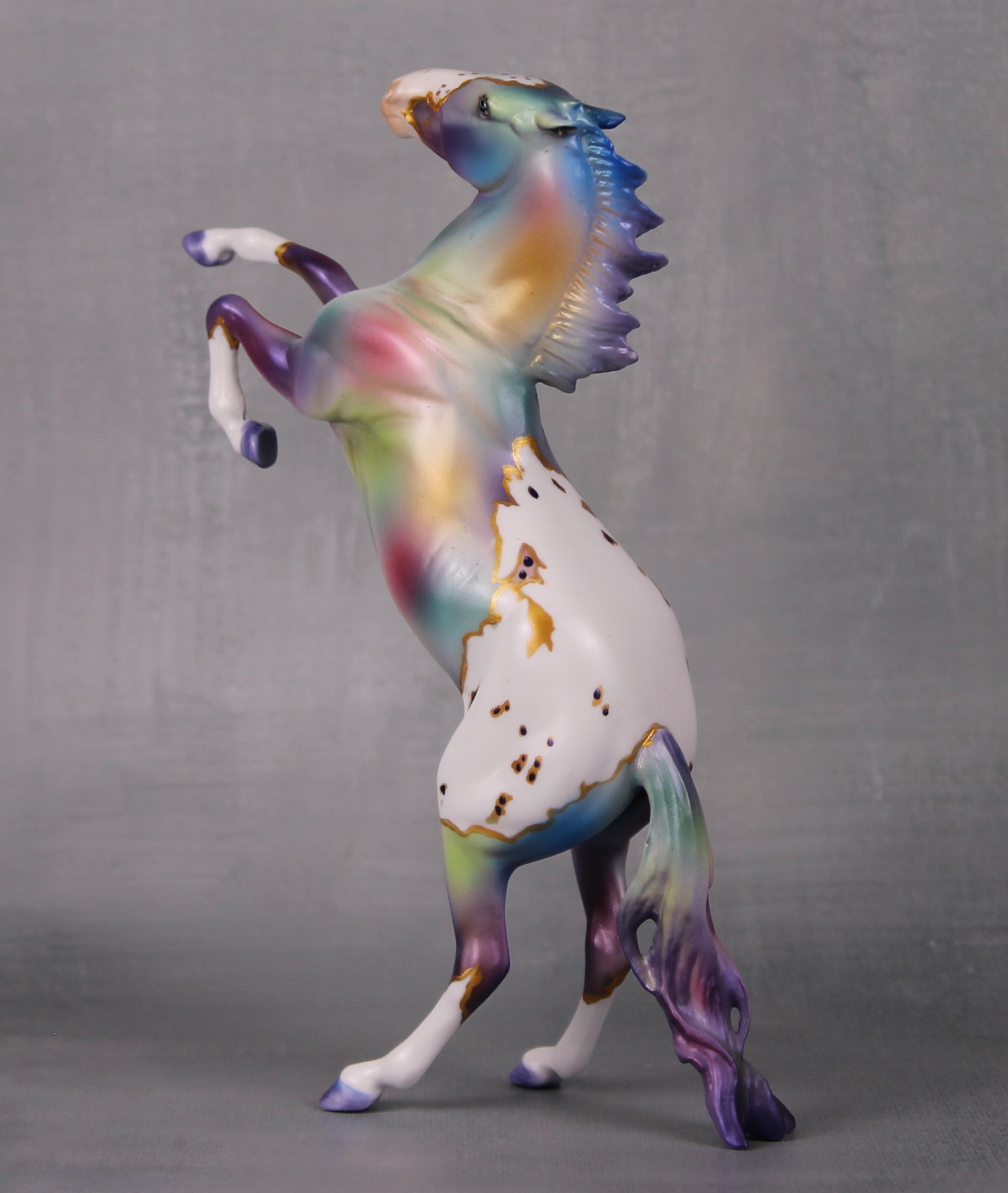 SAMPLE Serving LE-5 Event Run Decorator Appaloosa Rearing Pebble By Dawn Quick LHS24