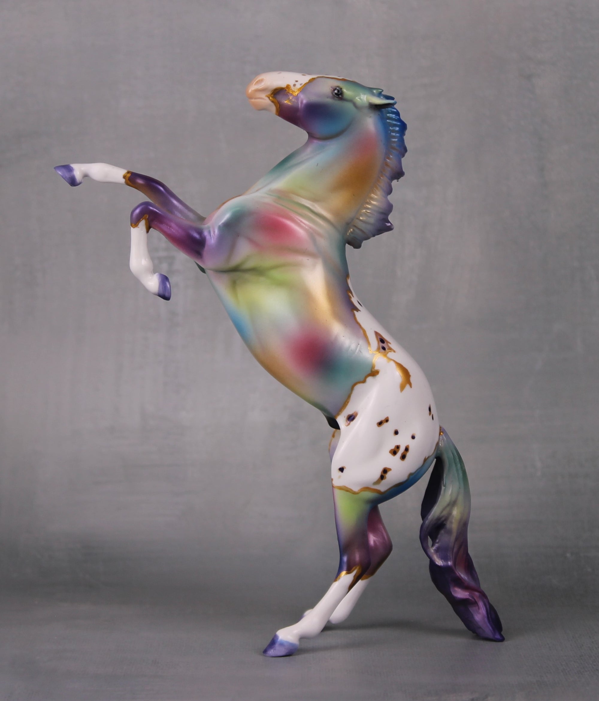 SAMPLE Serving LE-5 Event Run Decorator Appaloosa Rearing Pebble By Dawn Quick LHS24