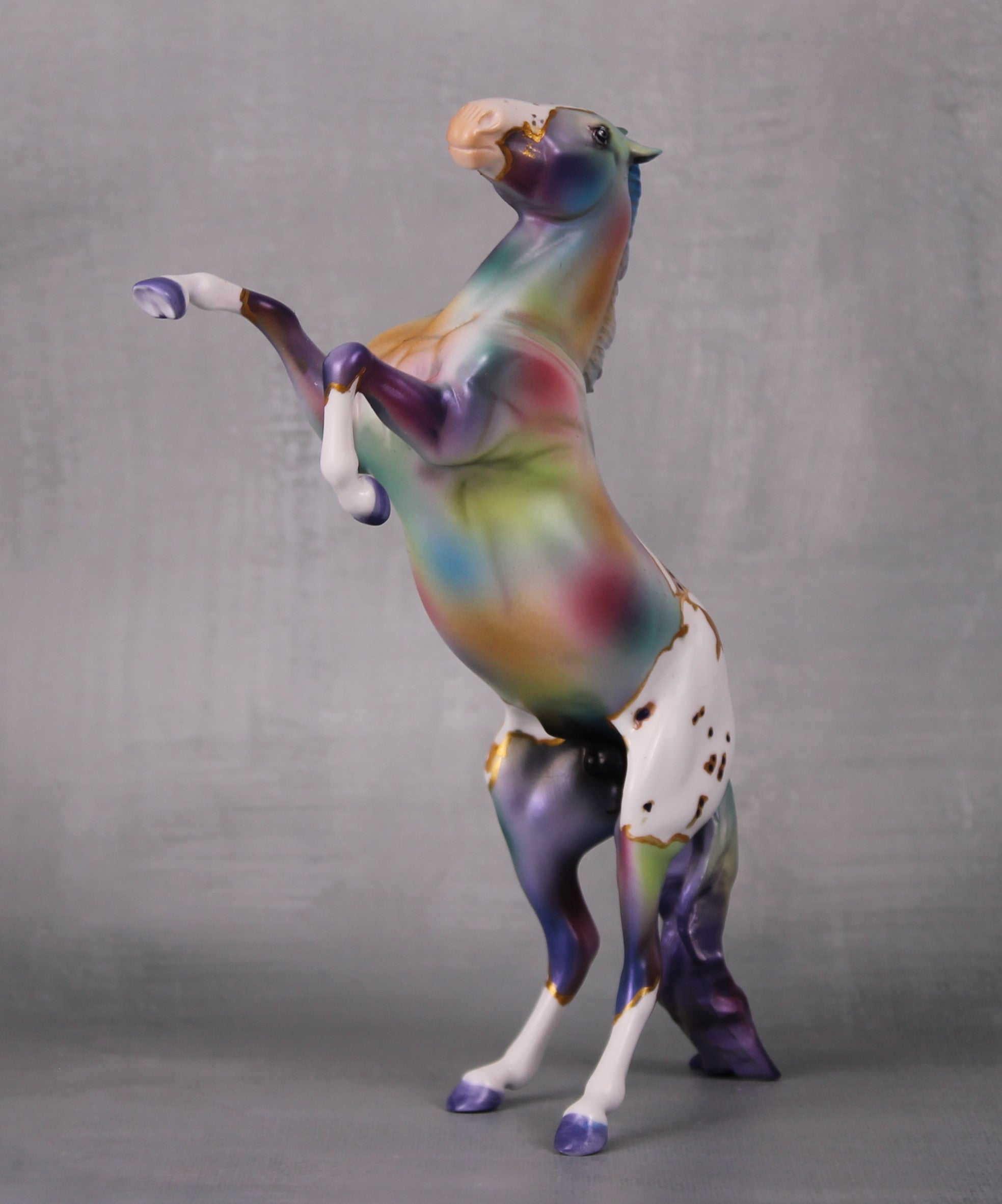 SAMPLE Serving LE-5 Event Run Decorator Appaloosa Rearing Pebble By Dawn Quick LHS24