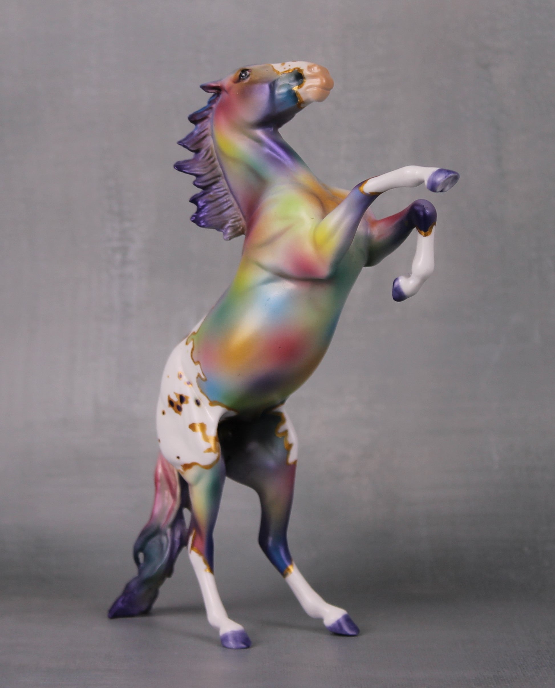 SAMPLE Serving LE-5 Event Run Decorator Appaloosa Rearing Pebble By Dawn Quick LHS24