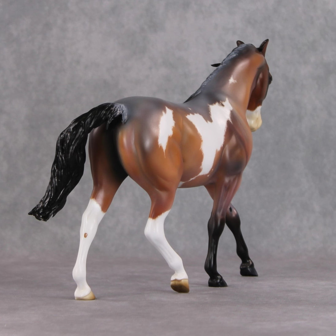 "Pepperoany Pony" OOAK Custom Bay Roan Overo Pony Stone By Kristen Cermele - Gemstone Series