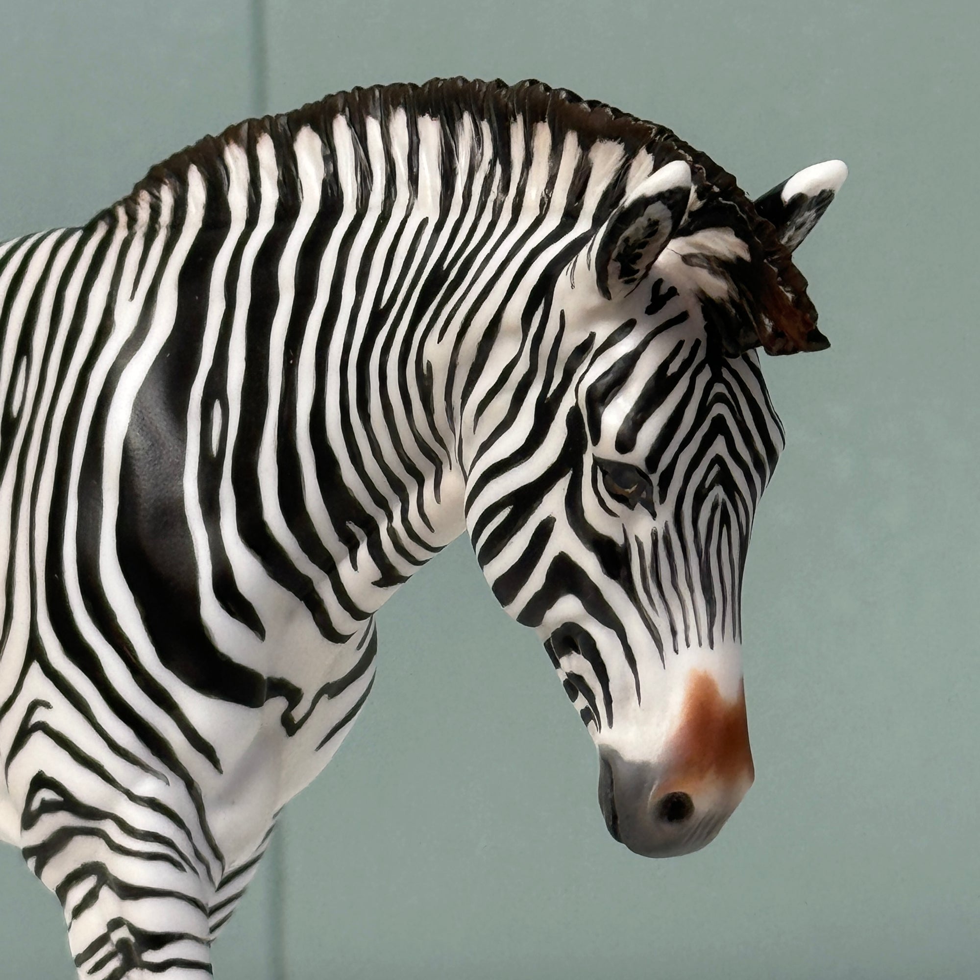 Biscuits &amp; Grevy OOAK Pebble Mule Customized into Grevy Zebra By Jess Hamill EQ24 BEST OFFER 7/16/24