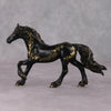 Mini Resolution OOAK Black W/ Gold Trail Friesian Chip By Andrea Thomason-Secret Surprise Chip Drop