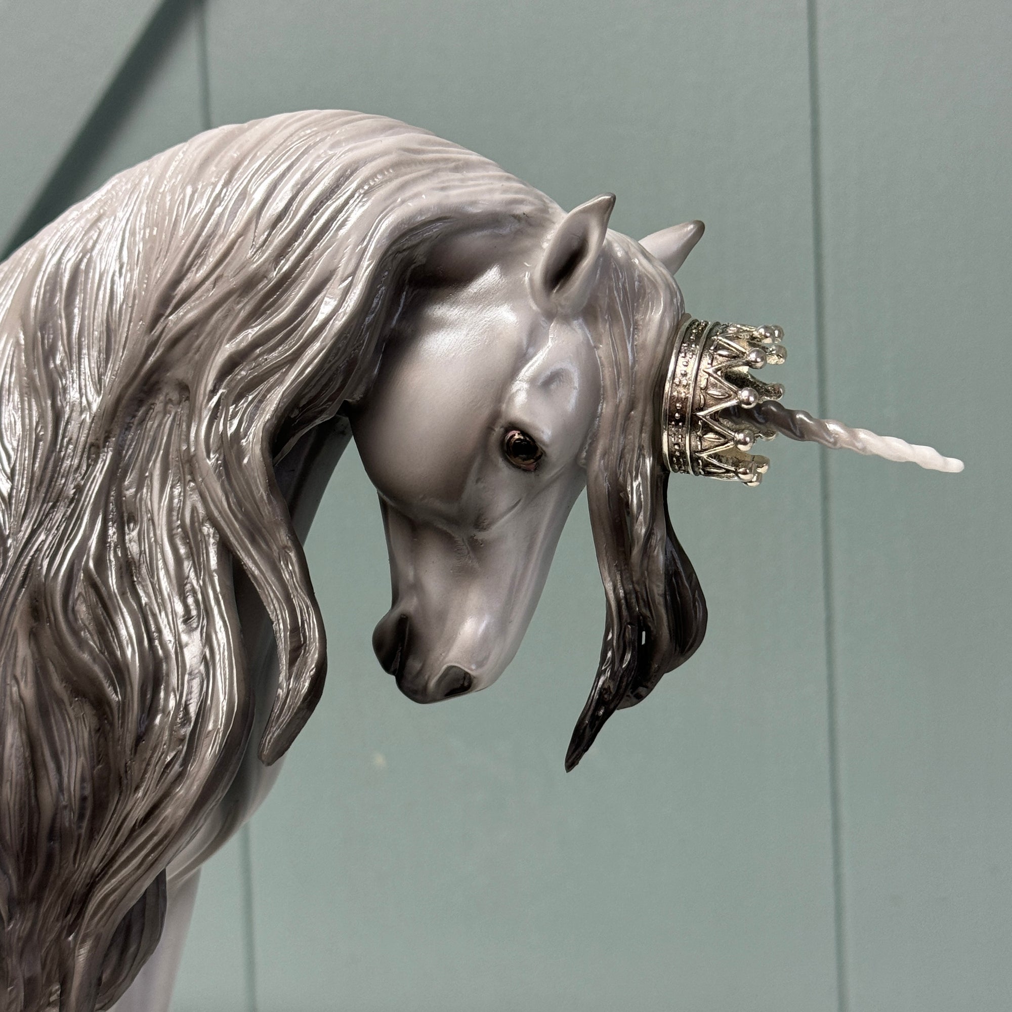 The Scottish Unicorn Extreme LE-6 Run Dappled Silver &amp; Pearl Drop Head Unicorn Deco Andalusian By Ashley Palmer EQ24 From the AotH Flat Digital Art Entry By Kirsty Mumaw