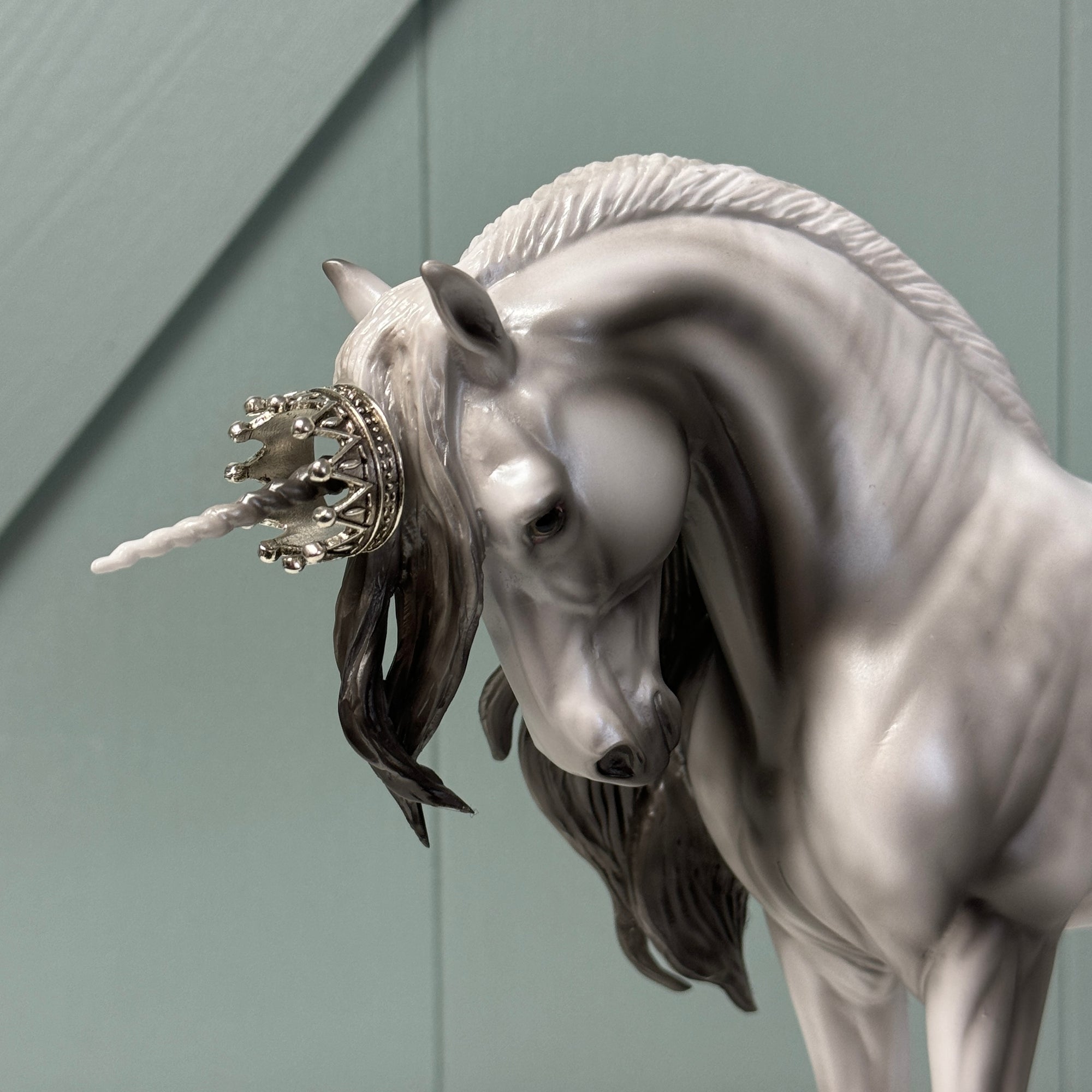 The Scottish Unicorn Extreme LE-6 Run Dappled Silver &amp; Pearl Drop Head Unicorn Deco Andalusian By Ashley Palmer EQ24 From the AotH Flat Digital Art Entry By Kirsty Mumaw