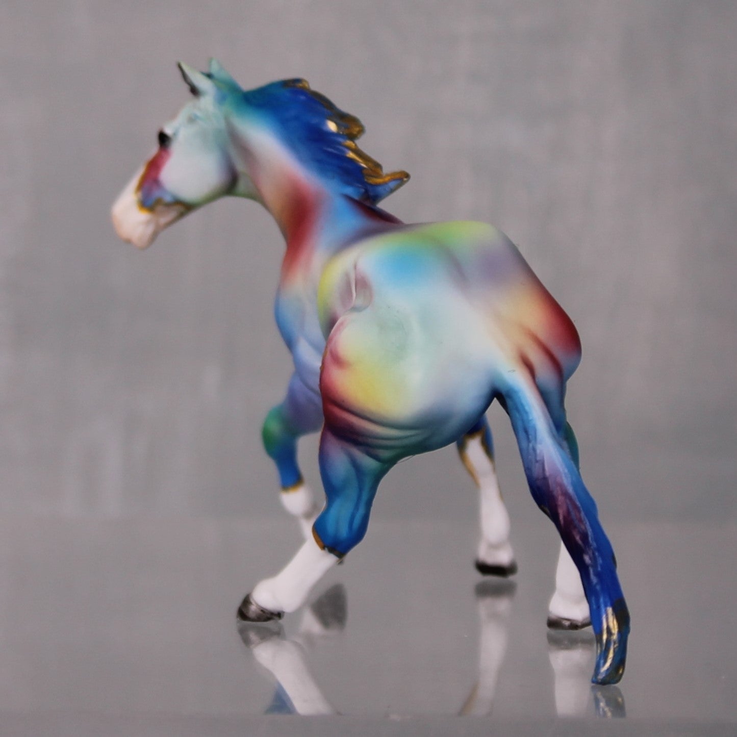 Jelly and Roll(back) Blue Deco Cutter and Calf Chip Set Painted By Dawn Quick LHS24