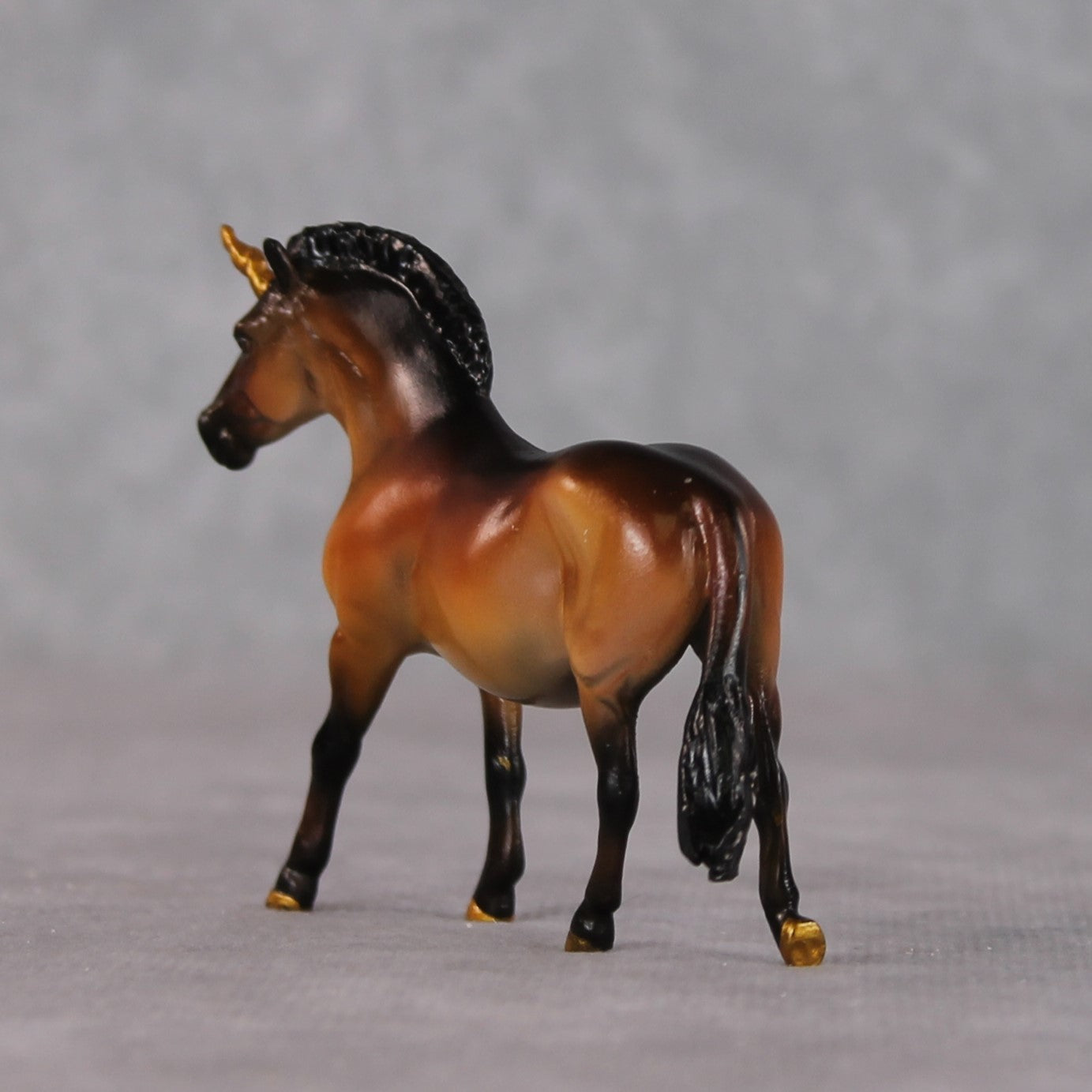 "Fairy Bread" OOAK Custom Unicorn Wild Bay w/ Dorsal Stripe Pony Chip By Kristin Cermele - Gemstone Series