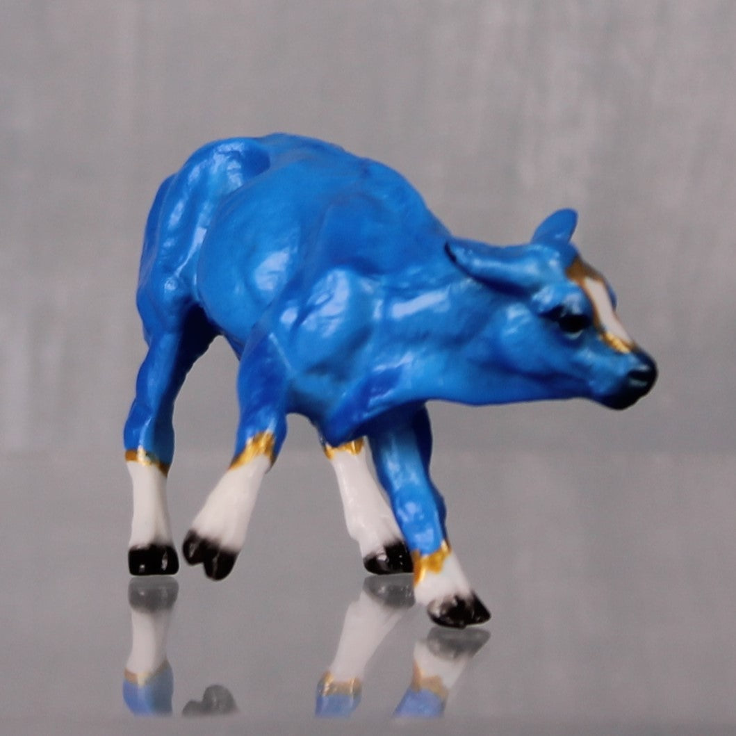 Jelly and Roll(back) Blue Deco Cutter and Calf Chip Set Painted By Dawn Quick LHS24