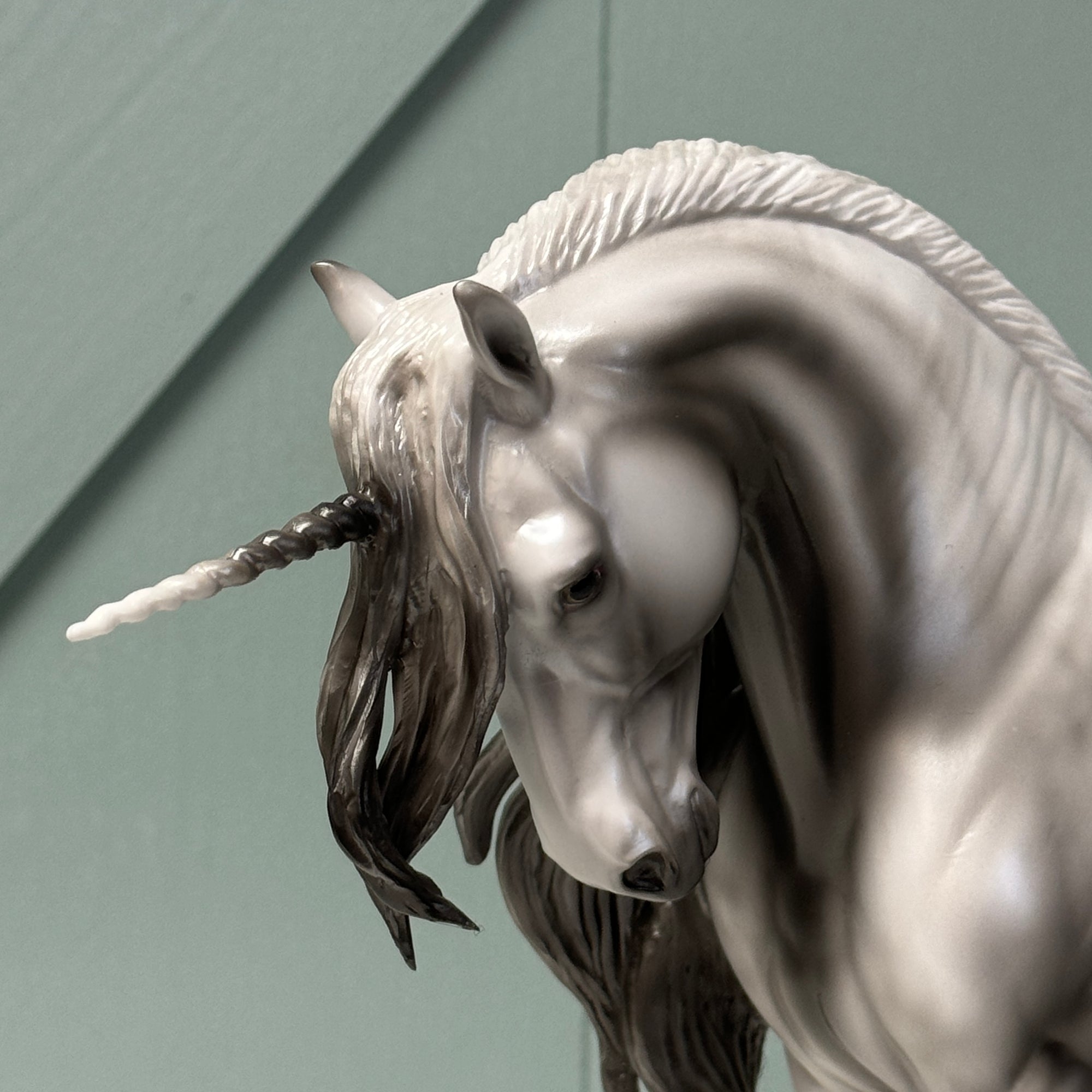 The Scottish Unicorn Extreme LE-6 Run Dappled Silver &amp; Pearl Drop Head Unicorn Deco Andalusian By Ashley Palmer EQ24 From the AotH Flat Digital Art Entry By Kirsty Mumaw