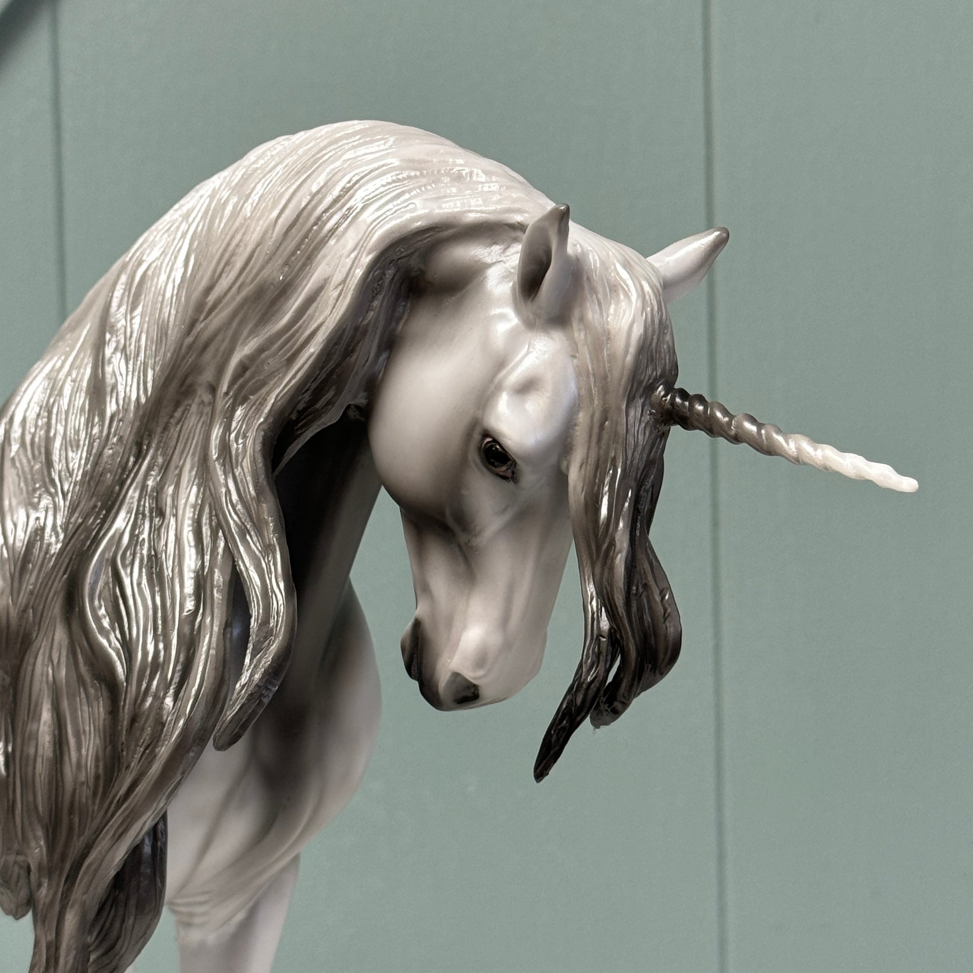 The Scottish Unicorn Extreme LE-6 Run Dappled Silver &amp; Pearl Drop Head Unicorn Deco Andalusian By Ashley Palmer EQ24 From the AotH Flat Digital Art Entry By Kirsty Mumaw
