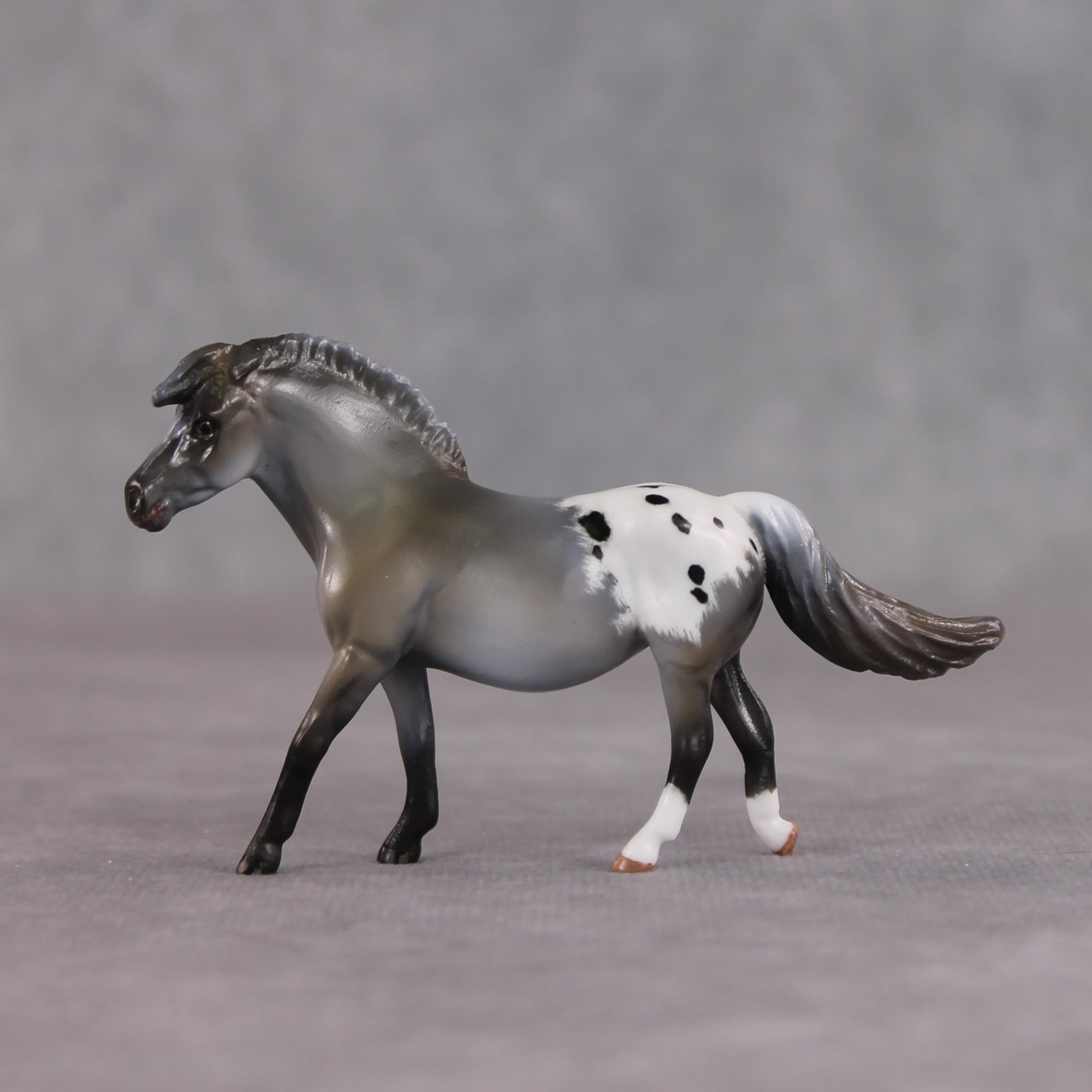 "Linguini" OOAK Custom Roan Blanket Appy Pony Chip By Kristin Cermele - Gemstone Series