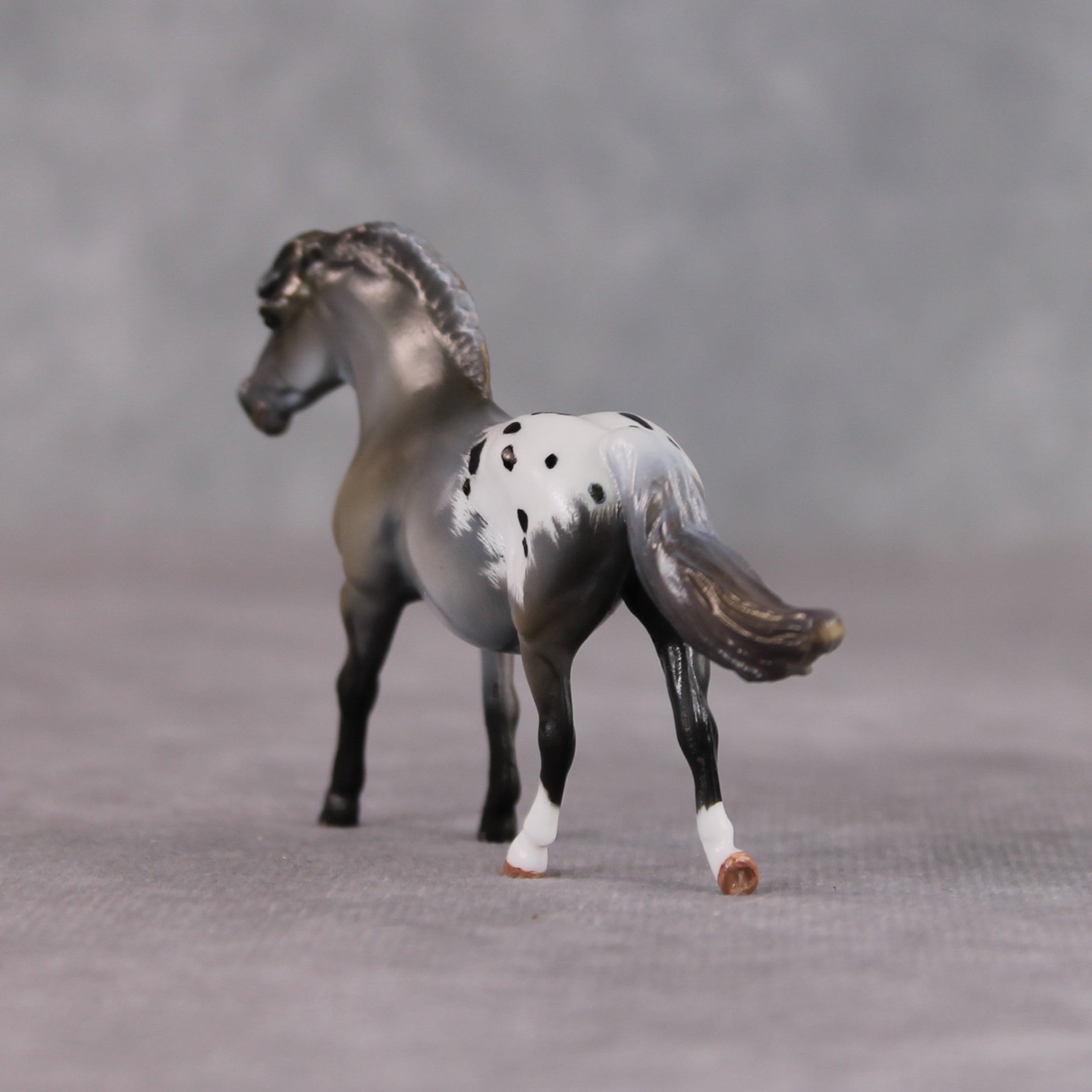 "Linguini" OOAK Custom Roan Blanket Appy Pony Chip By Kristin Cermele - Gemstone Series