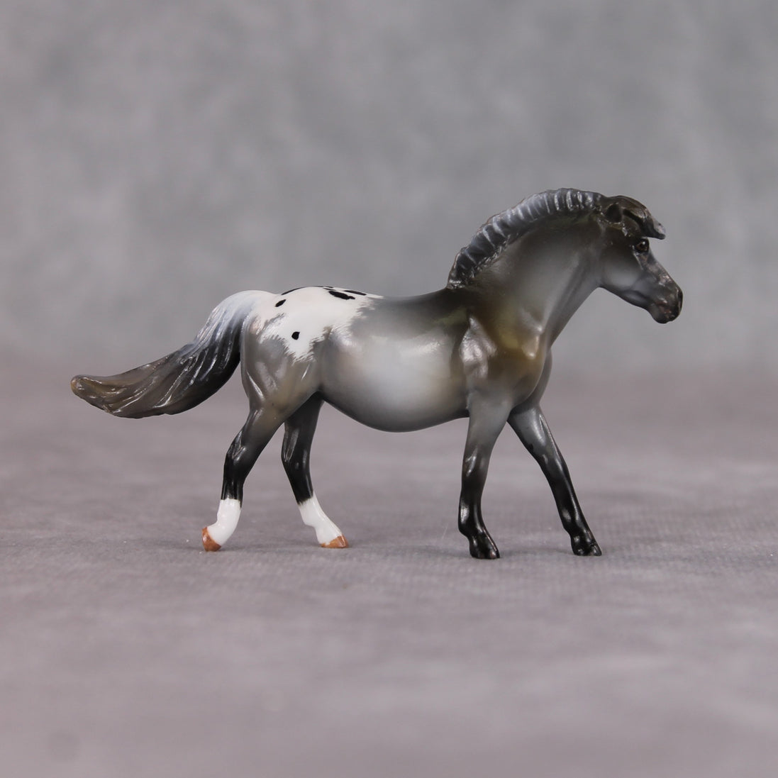"Linguini" OOAK Custom Roan Blanket Appy Pony Chip By Kristen Cermele - Gemstone Series