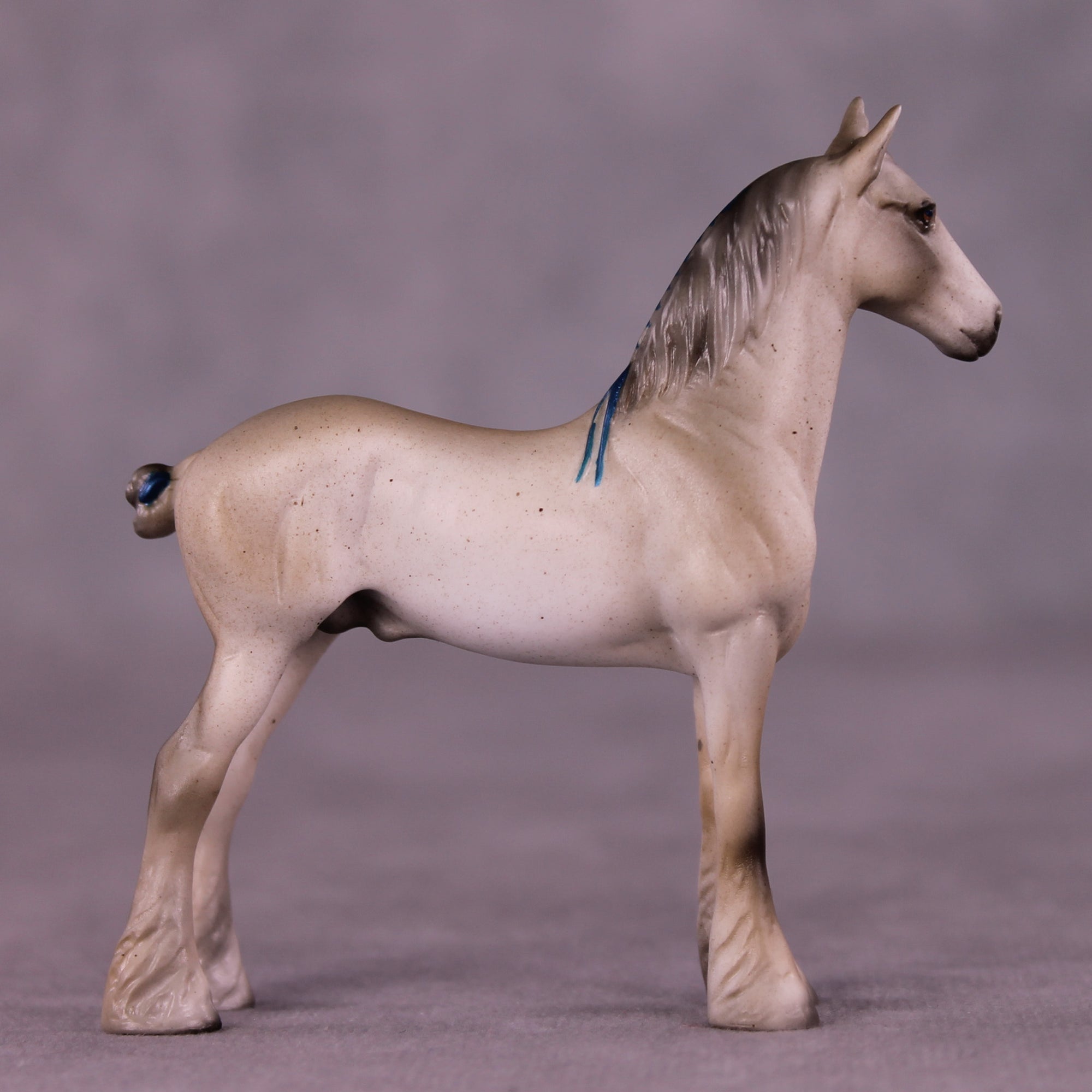 Blue Lightning OOAK Chip Standing Draft by Julie Keim LHS25