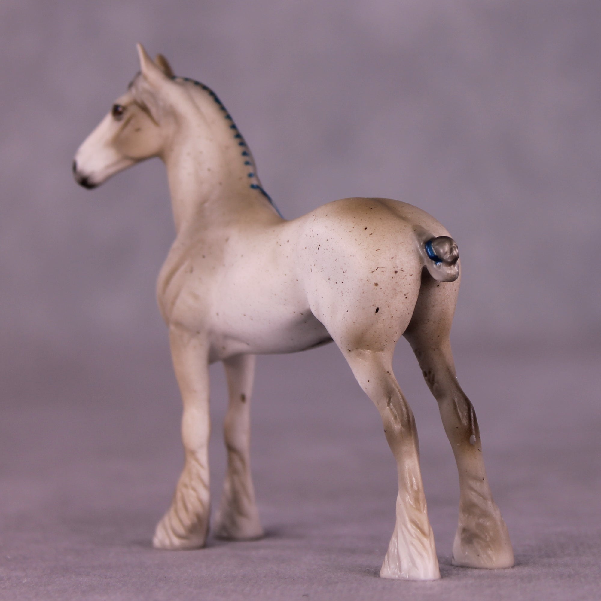 Blue Lightning OOAK Chip Standing Draft by Julie Keim LHS25