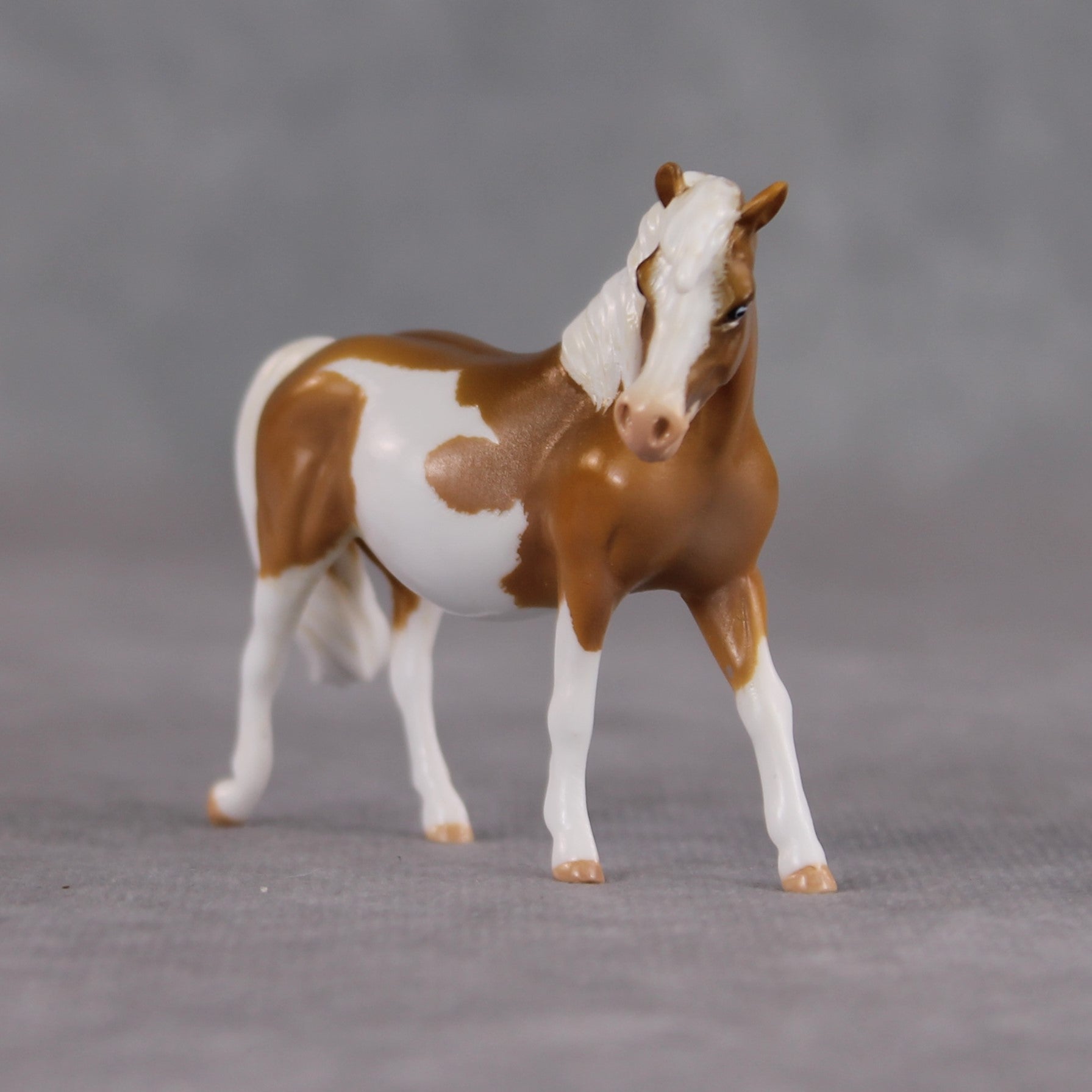 "French Toast" OOAK Custom Palomino Overo Pony Chip By Kristin Cermele - Gemstone Series