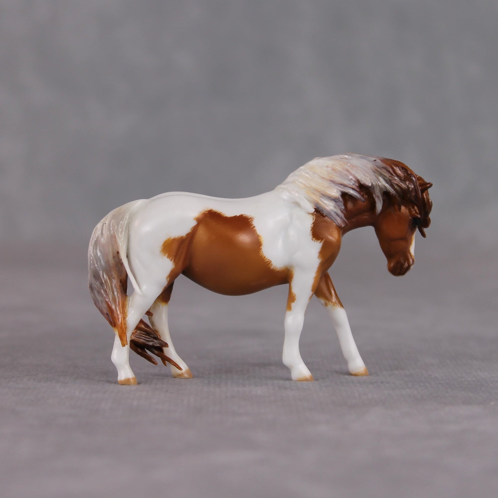 "Pop Tart" OOAK Custom Chestnut Pinto Pony Chip By Kristin Cermele - Gemstone Series