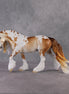 "King Henry IV" LE-10 Midtone Flea-Bitten & Dappled Mulberry Grey Tobiano Irish Cob Stone   - January 2025 Shadow of Succession Shakespeare Stone Painted By Ellen Robbins CL25