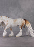 "Shadow of Succession" LE-10 Light Flea-Bitten & Dappled Mulberry Grey Tobiano Irish Cob Stone   - January 2025 Shadow of Succession Shakespeare Stone Painted By Ellen Robbins CL25
