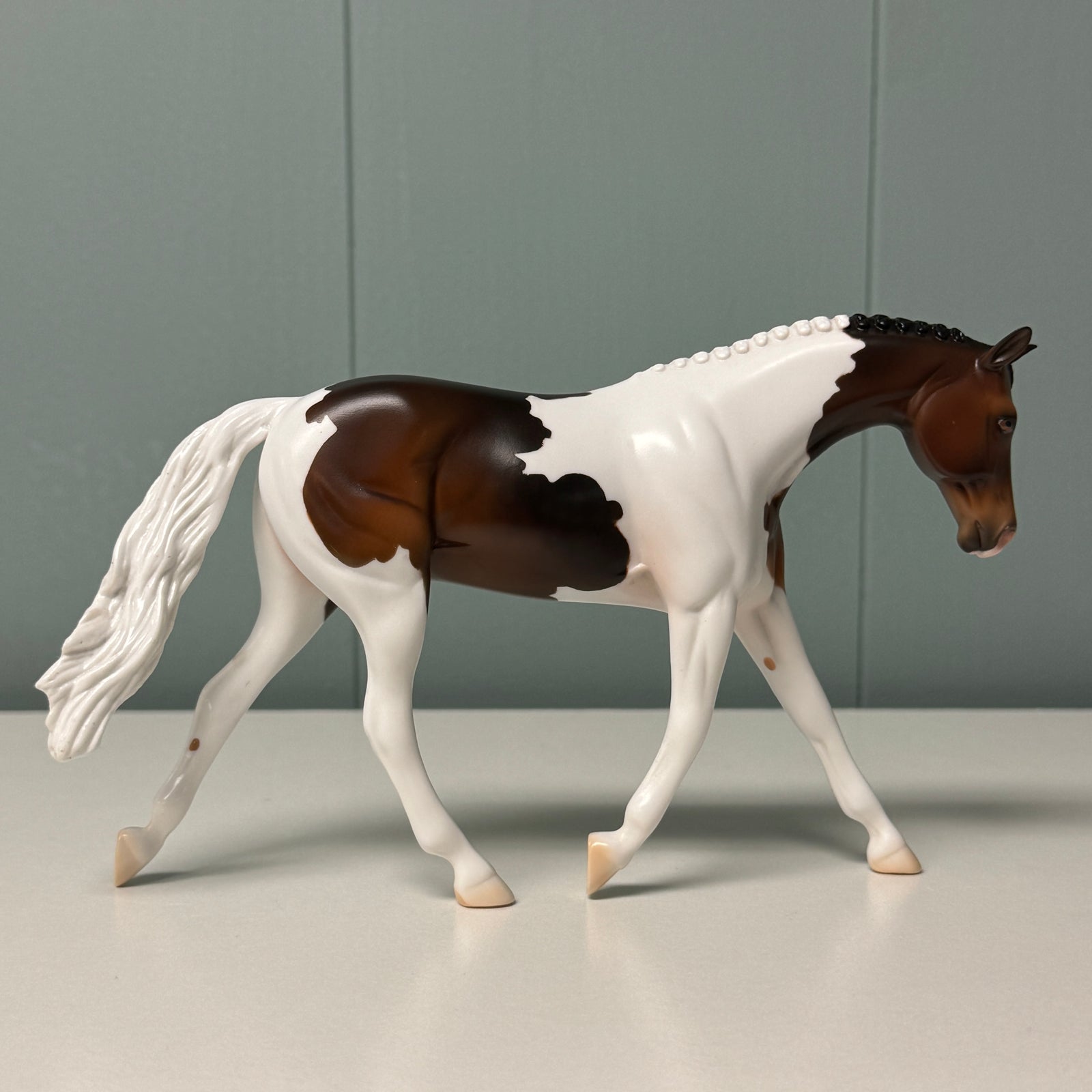 Rhubarb OOAK Bay Tobiano Warmblood Pebble By Jess Hamill EQ24