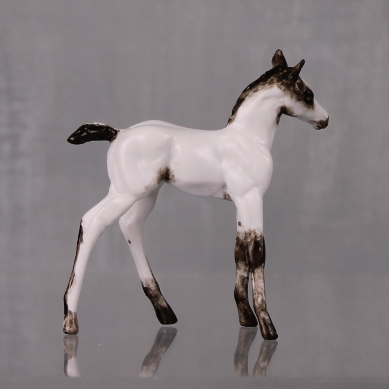 Oreo OOAK Customized Few Spot Appaloosa Chip Foal By Andrea Thomason LHS24 MHP