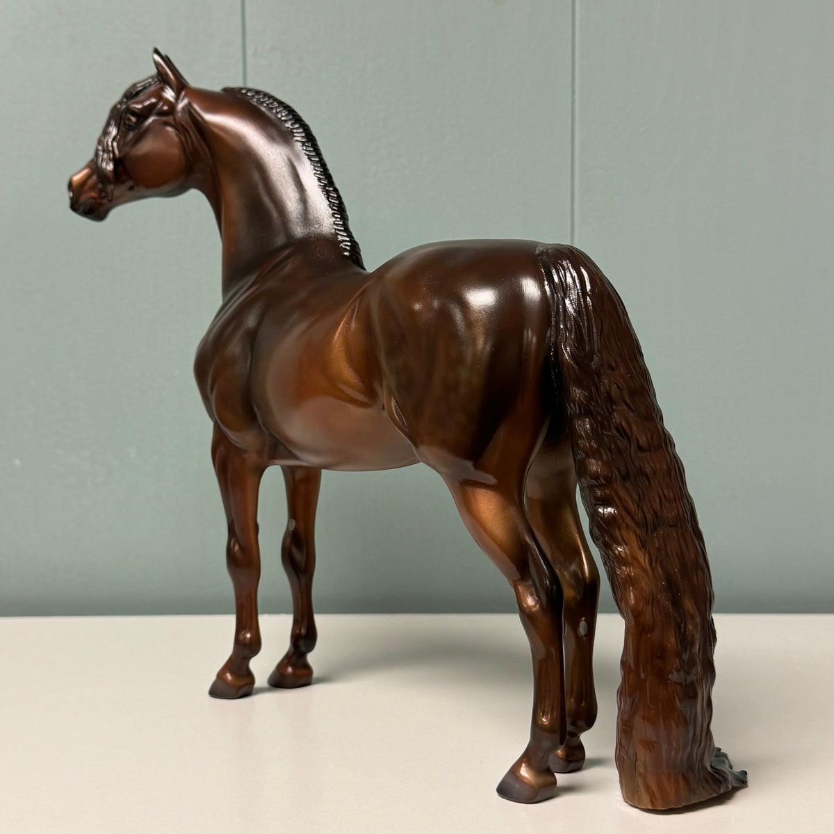 Ardian OOAK Dappled Dark Chestnut Morgan By Julie Keim EQ24