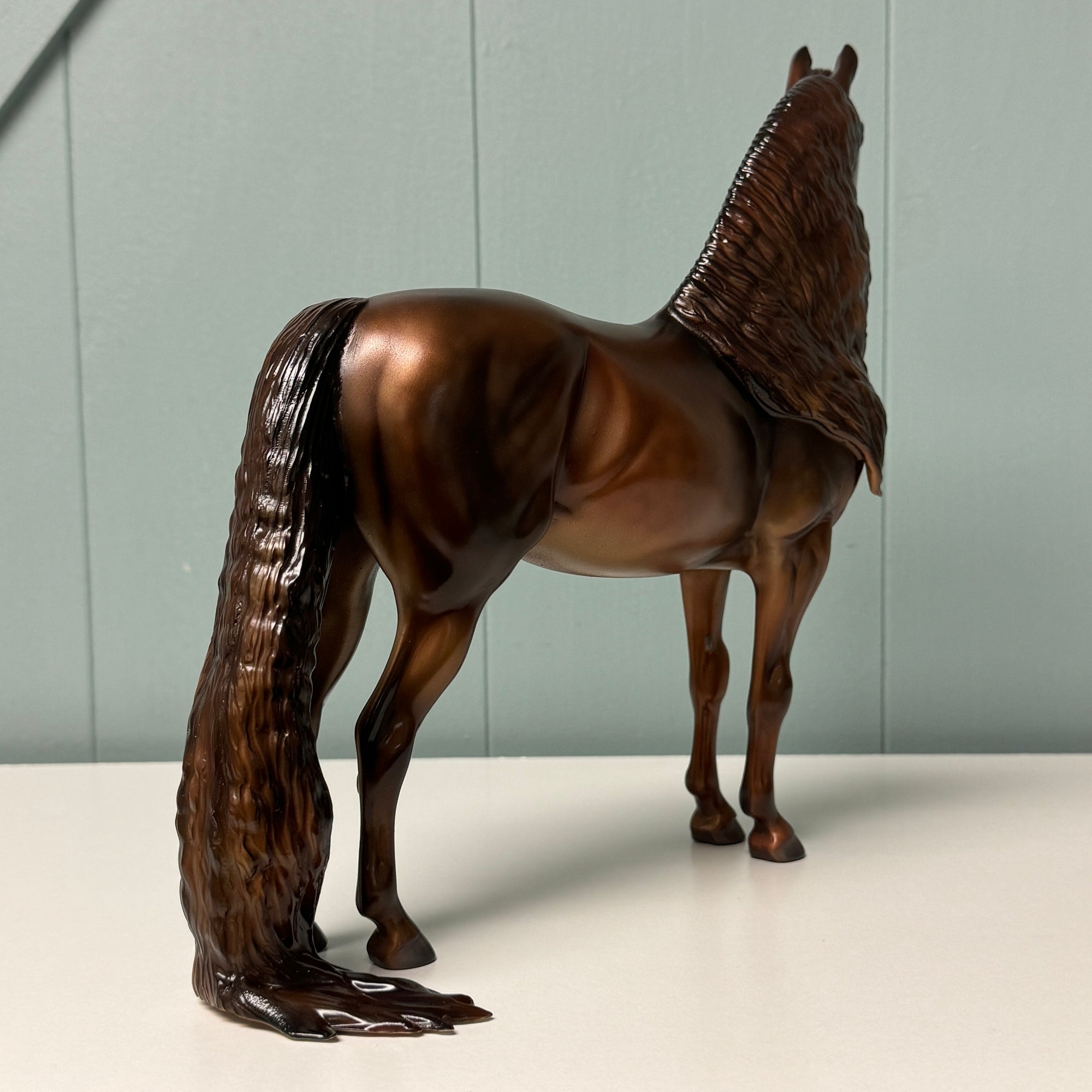 Ardian OOAK Dappled Dark Chestnut Morgan By Julie Keim EQ24