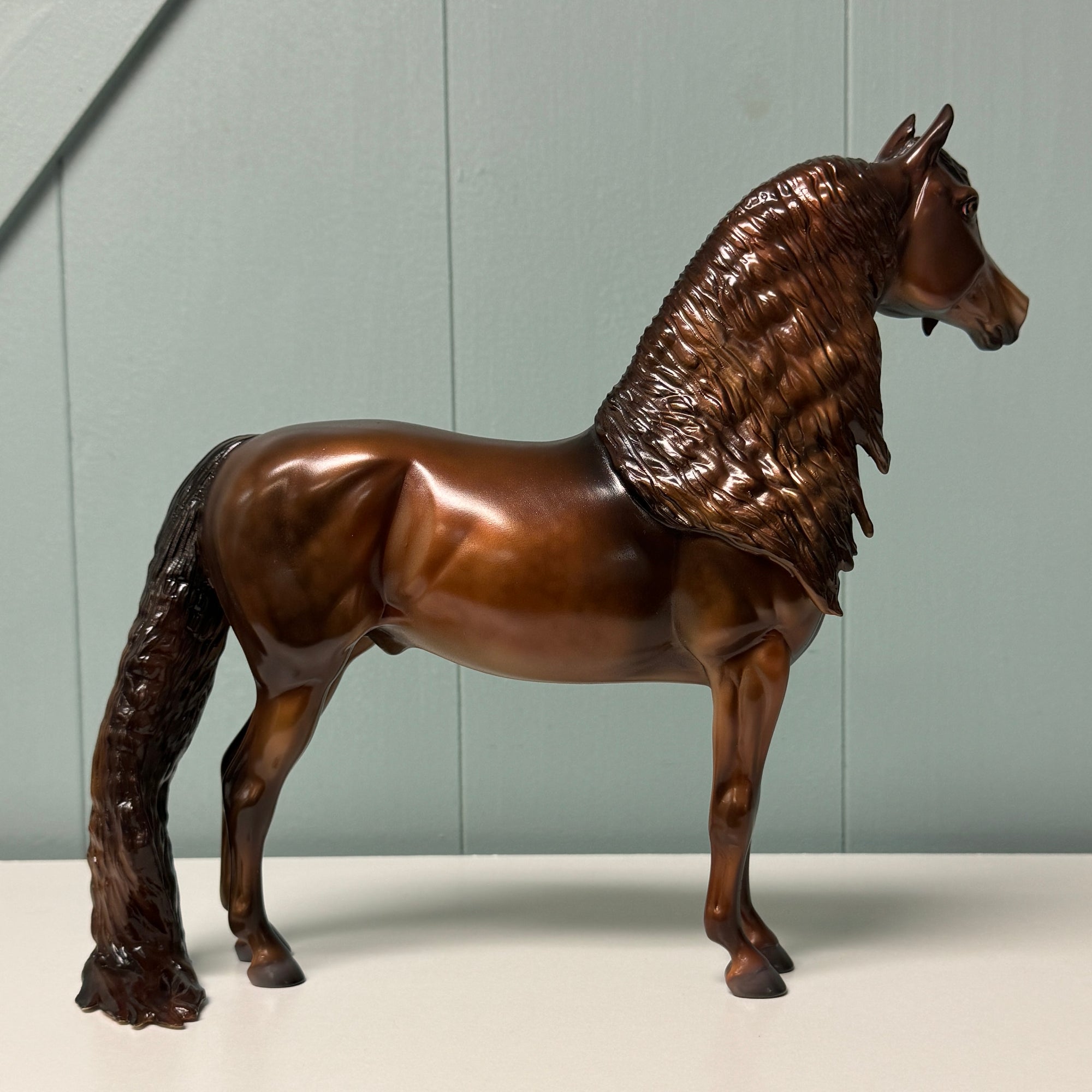 Ardian OOAK Dappled Dark Chestnut Morgan By Julie Keim EQ24