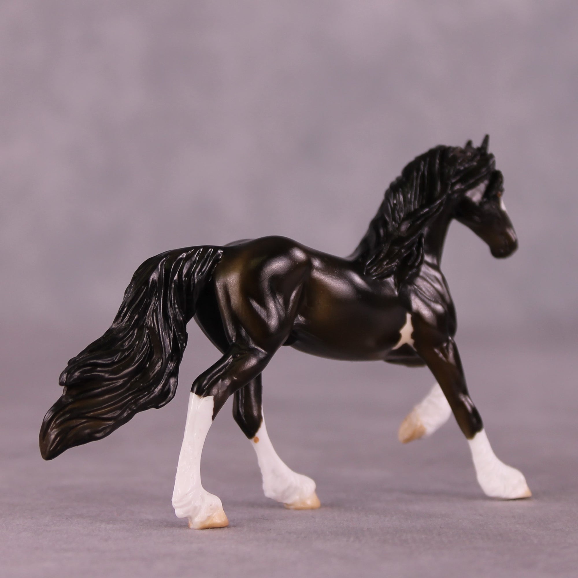 Pit Stop OOAK Friesian Chip by Julie Keim EQ25