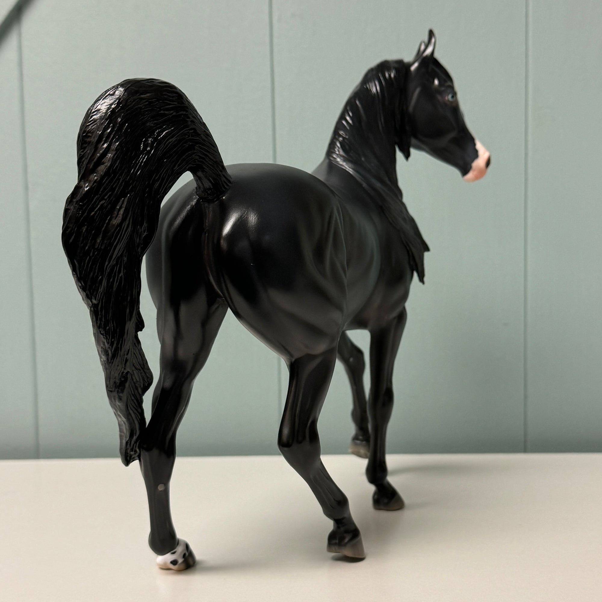 Kate OOAK Black W/ Light Mapping on Face &amp; Leg Markings Arabian Mare By Jess Hamill EQ24