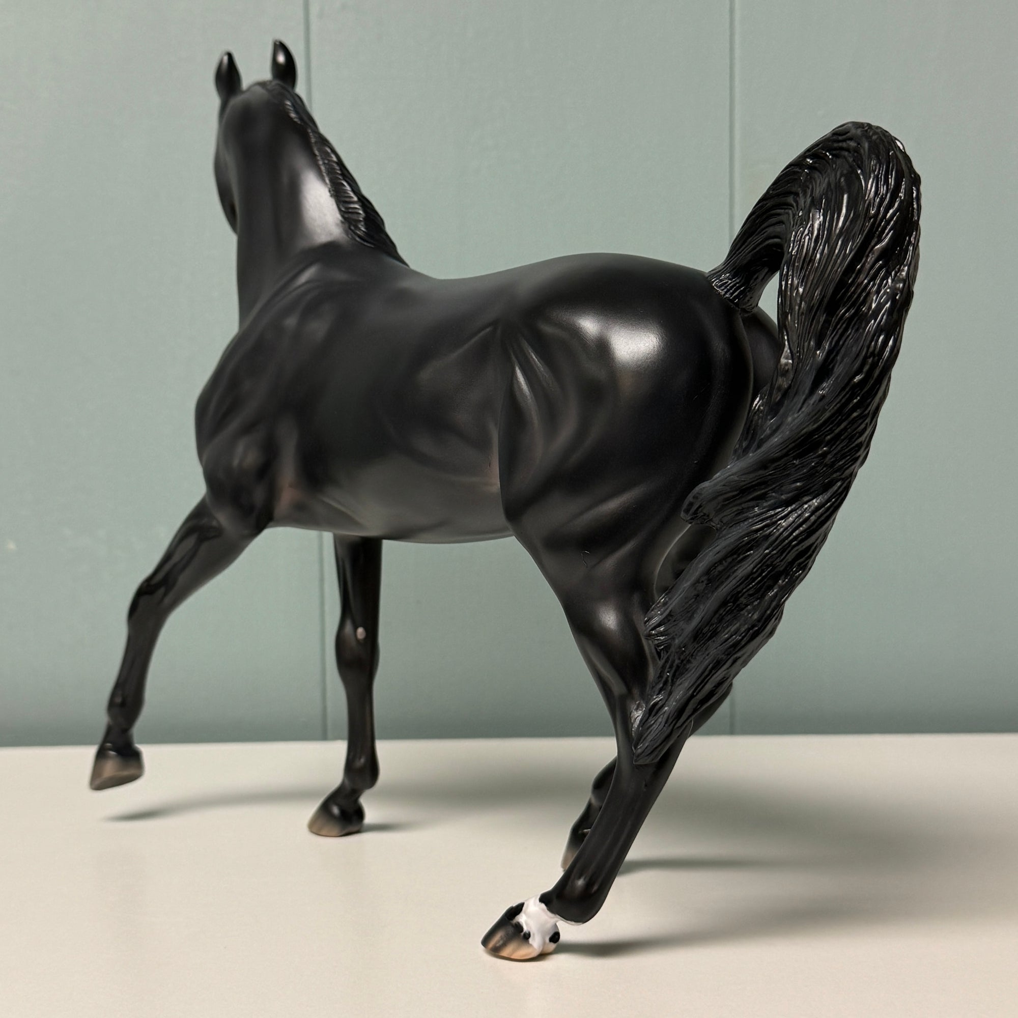 Kate OOAK Black W/ Light Mapping on Face &amp; Leg Markings Arabian Mare By Jess Hamill EQ24